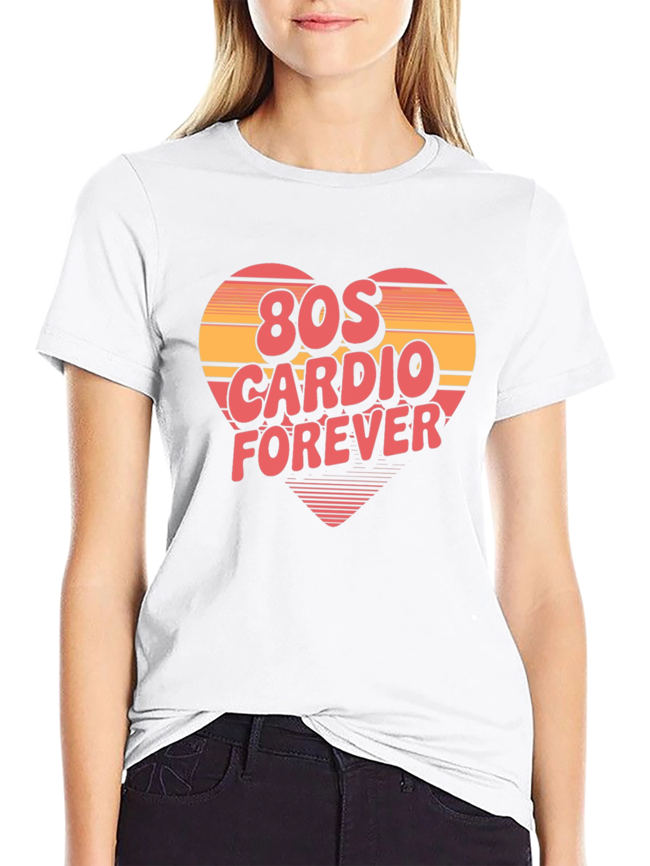 80s Cardio Forever Black T-Shirt