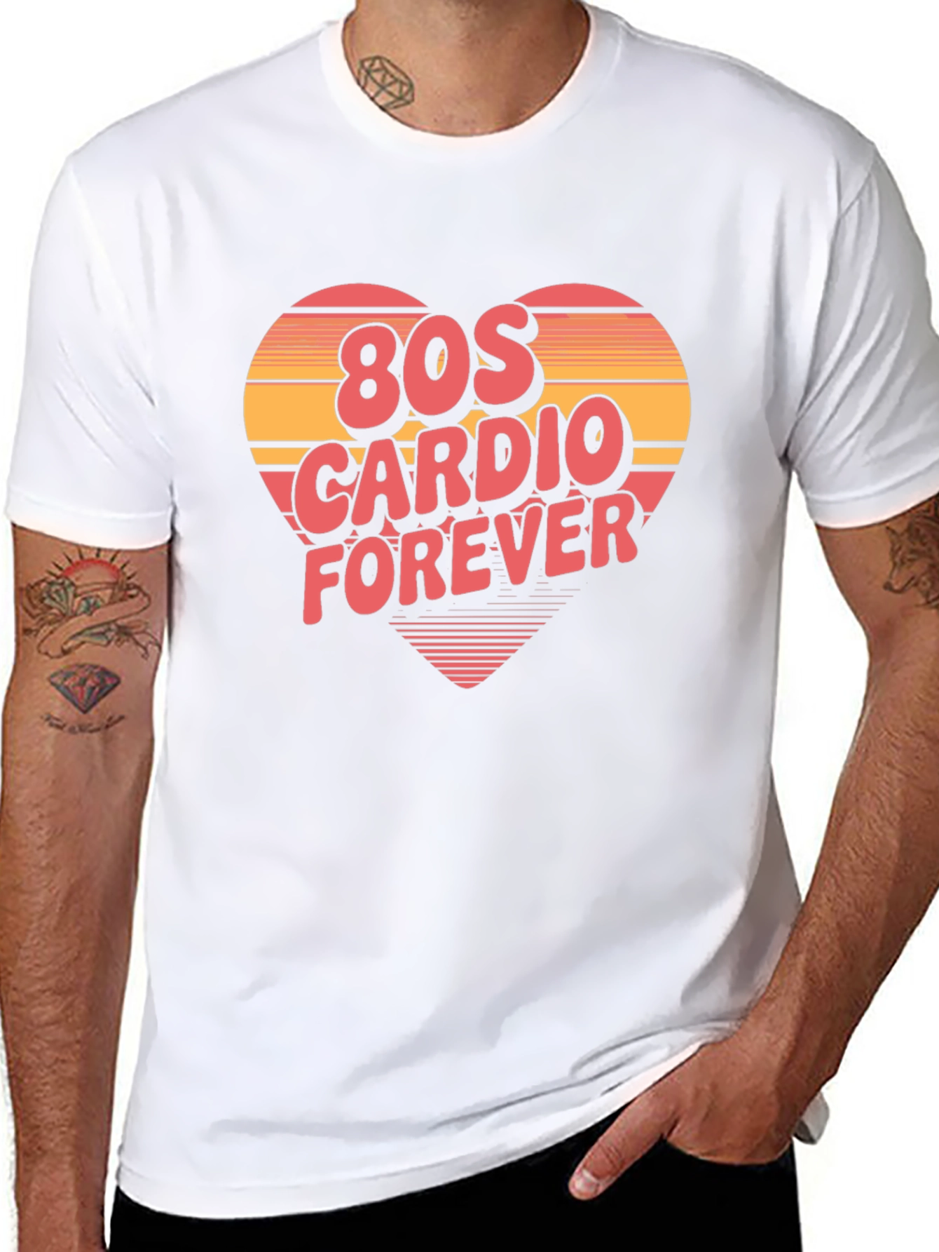 80s Cardio Forever Black T-Shirt
