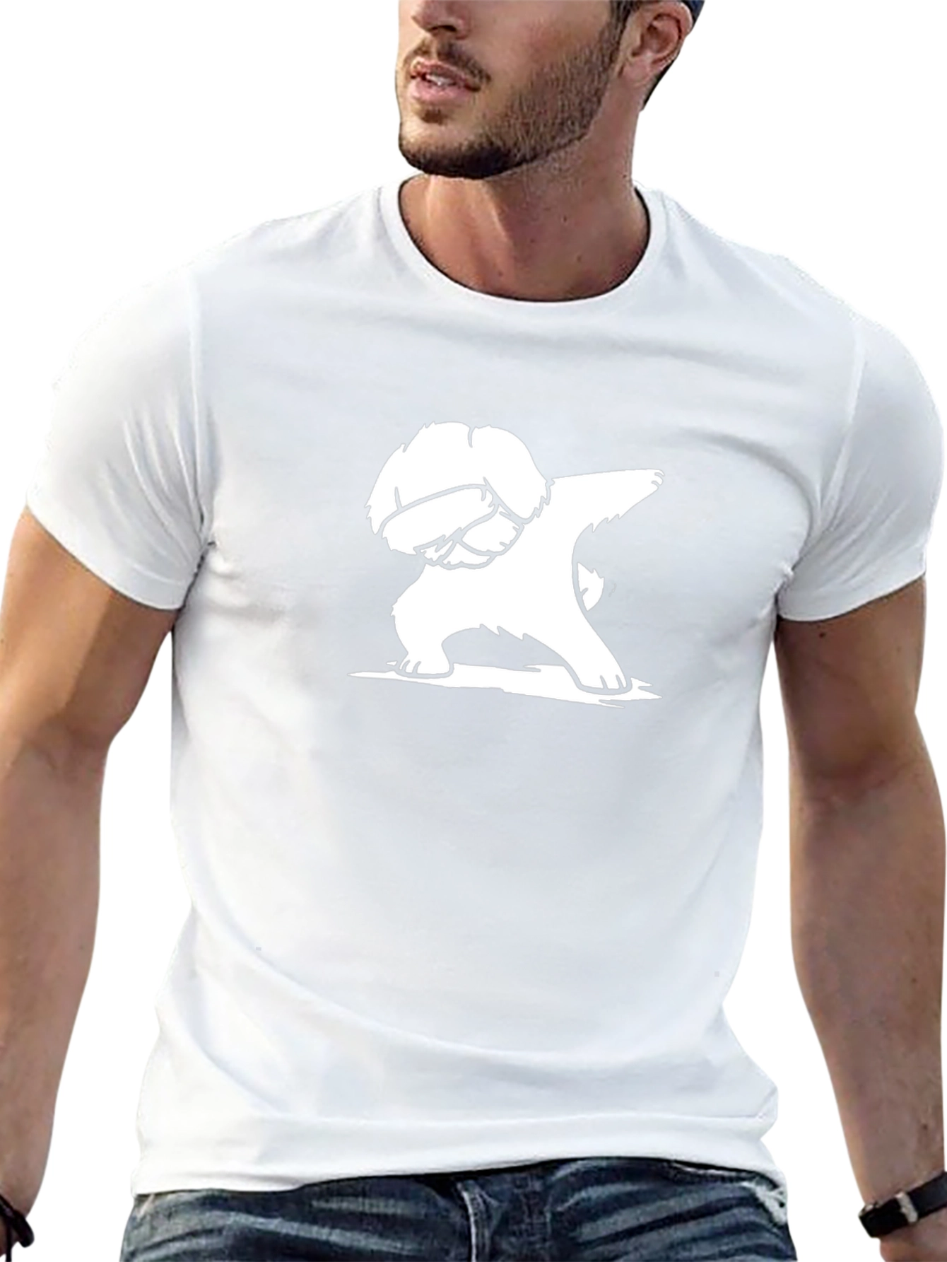 Dabbing Dog Graphic Tee - Black T-Shirt