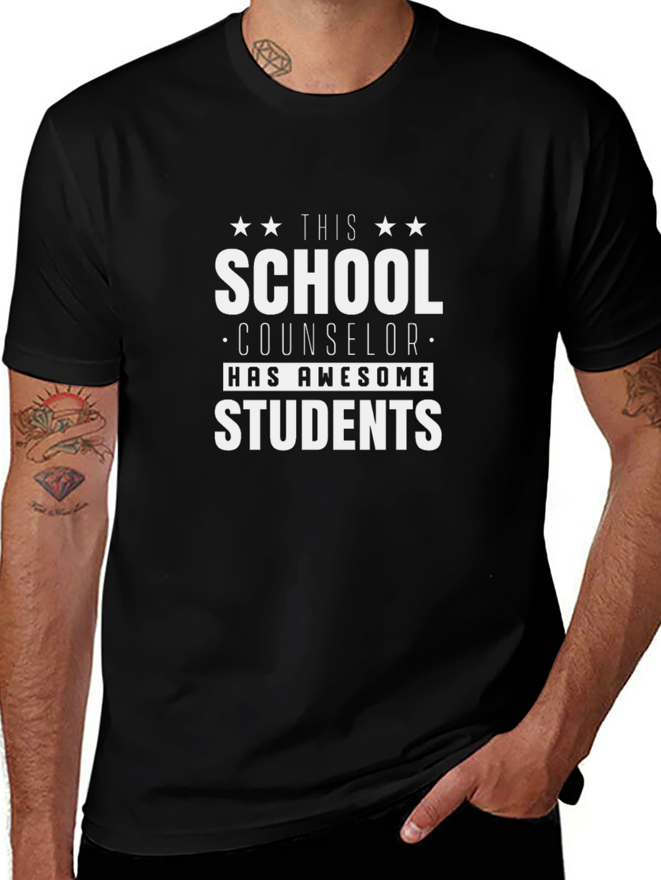 School Counselor Appreciation Graphic Tee - Black