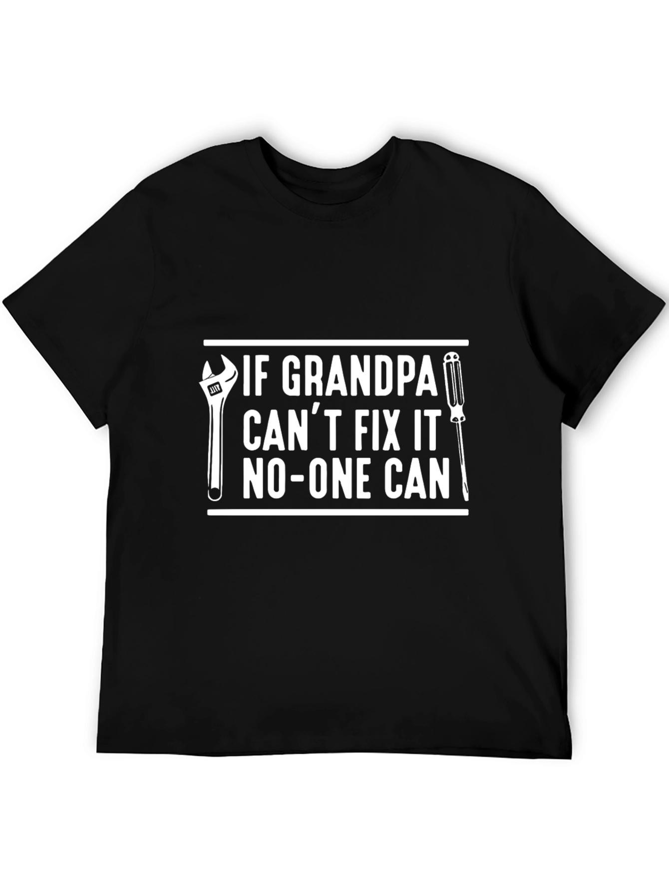 Grandpa Can Fix It Black T-Shirt