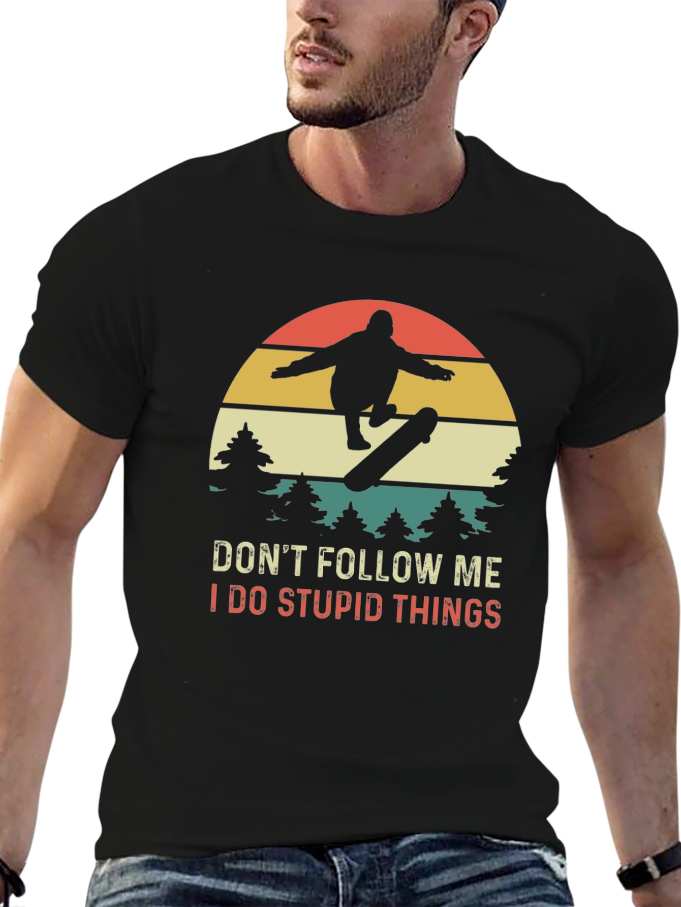 Skateboarder Graphic Tee - Dont Follow Me T-Shirt
