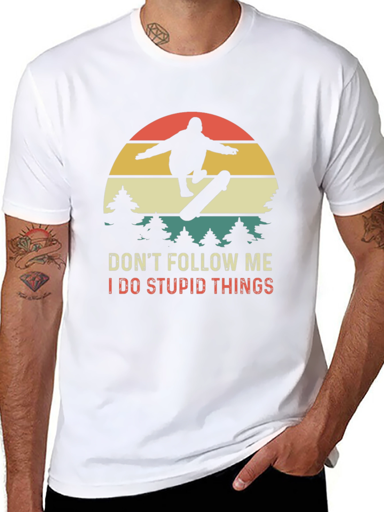 Skateboarder Graphic Tee - Dont Follow Me T-Shirt