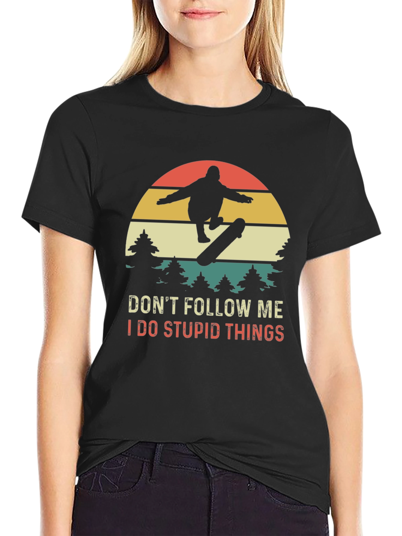 Skateboarder Graphic Tee - Dont Follow Me T-Shirt