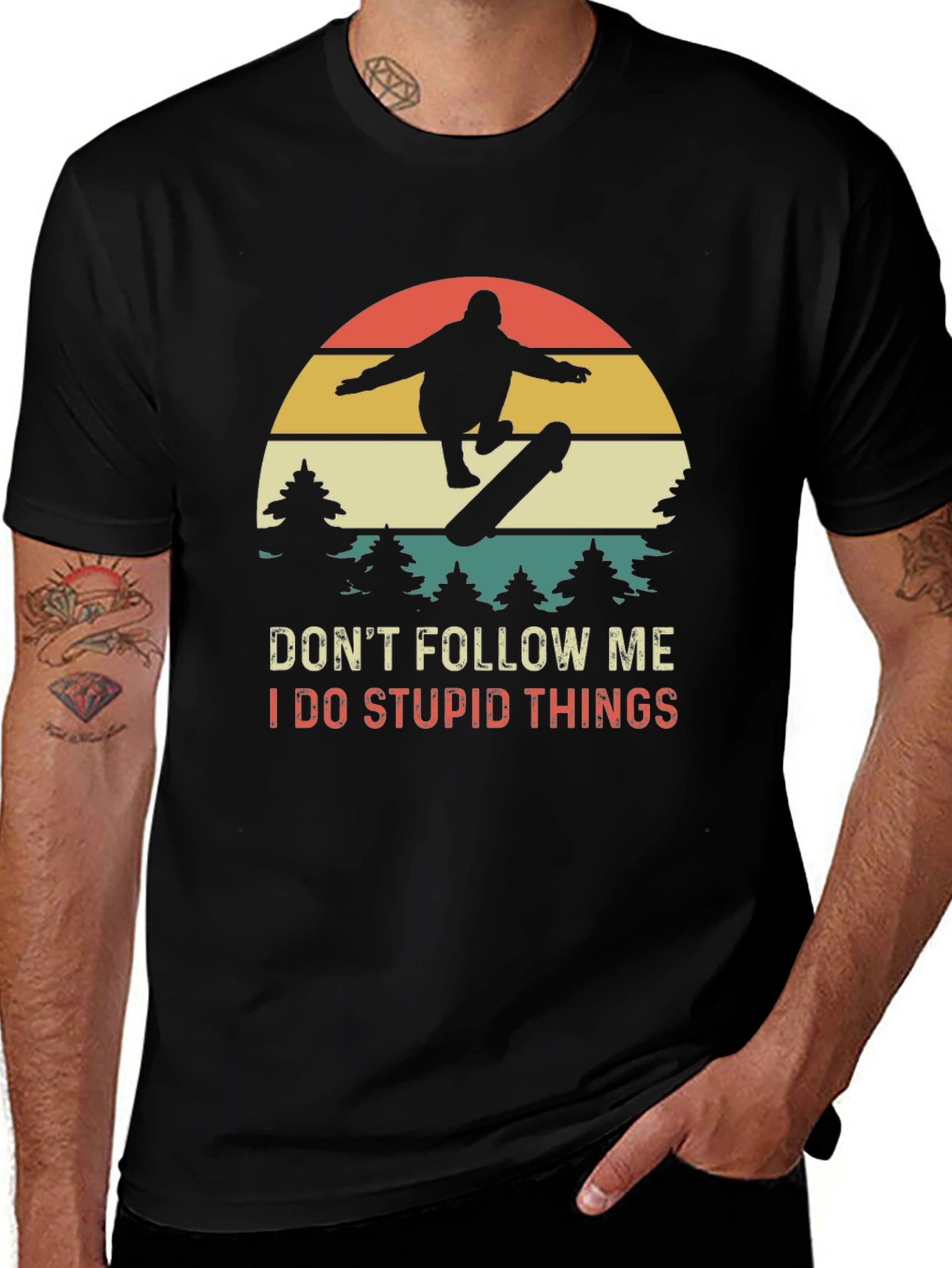 Skateboarder Graphic Tee - Dont Follow Me T-Shirt