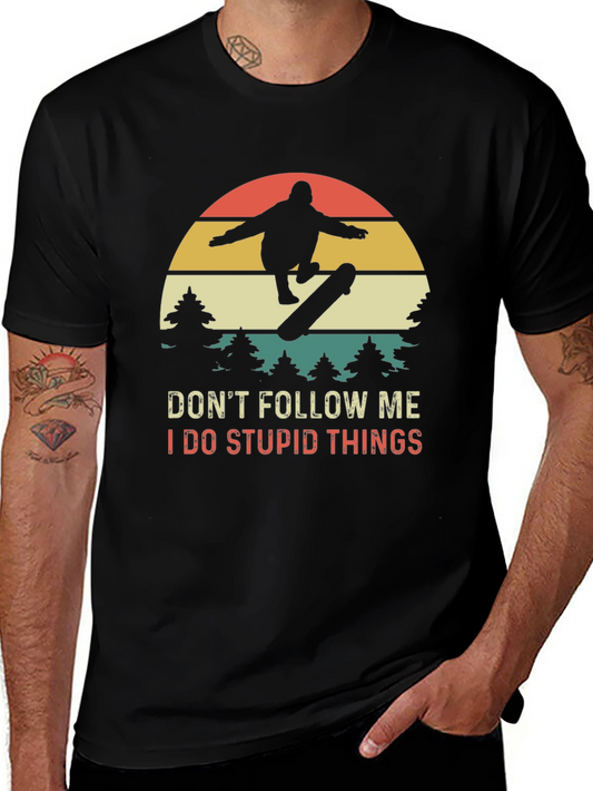 Skateboarder Graphic Tee - Dont Follow Me T-Shirt