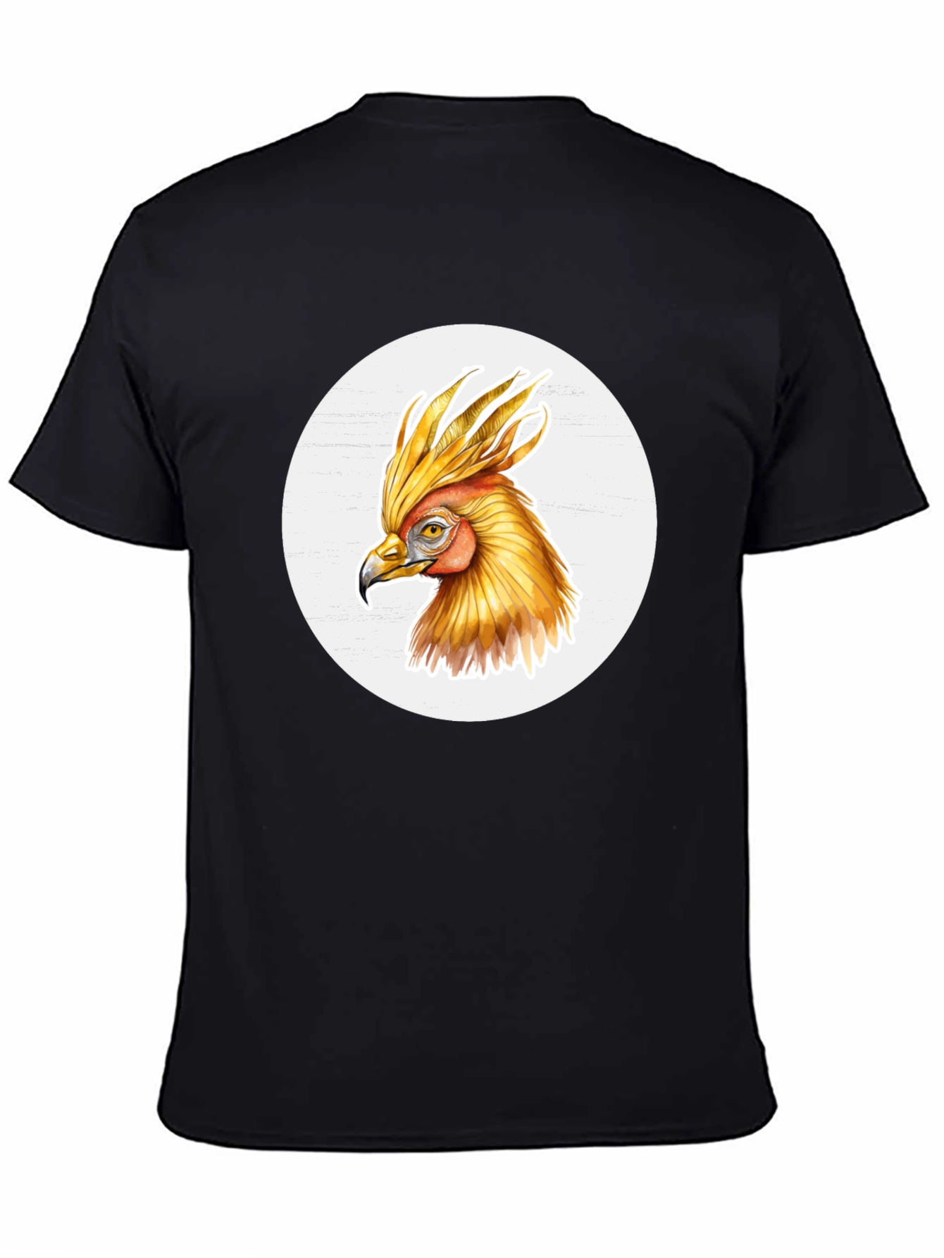 Phoenix Bird Graphic T-Shirt - Black Cotton Tee