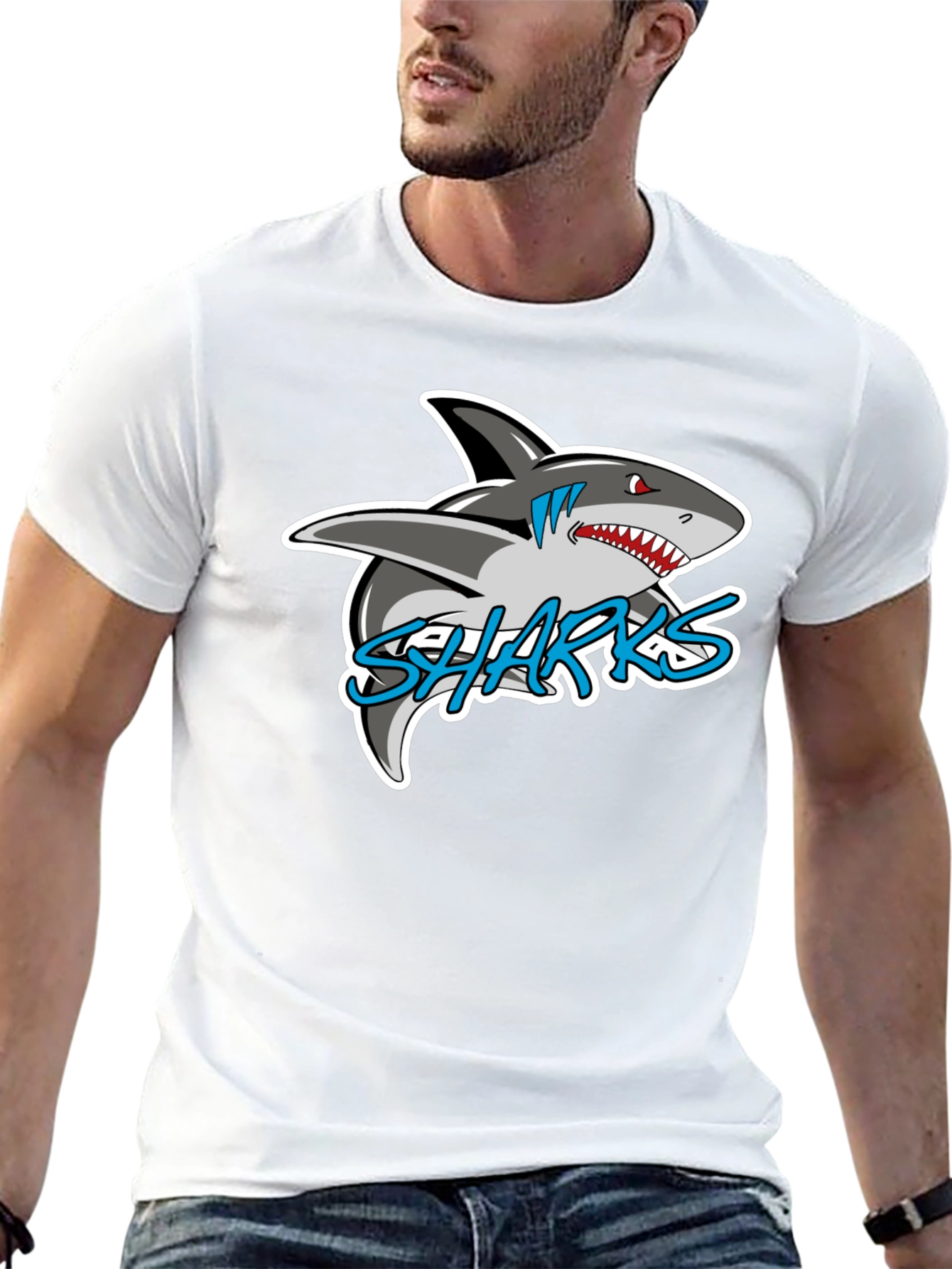 Black Sharks Graphic T-Shirt