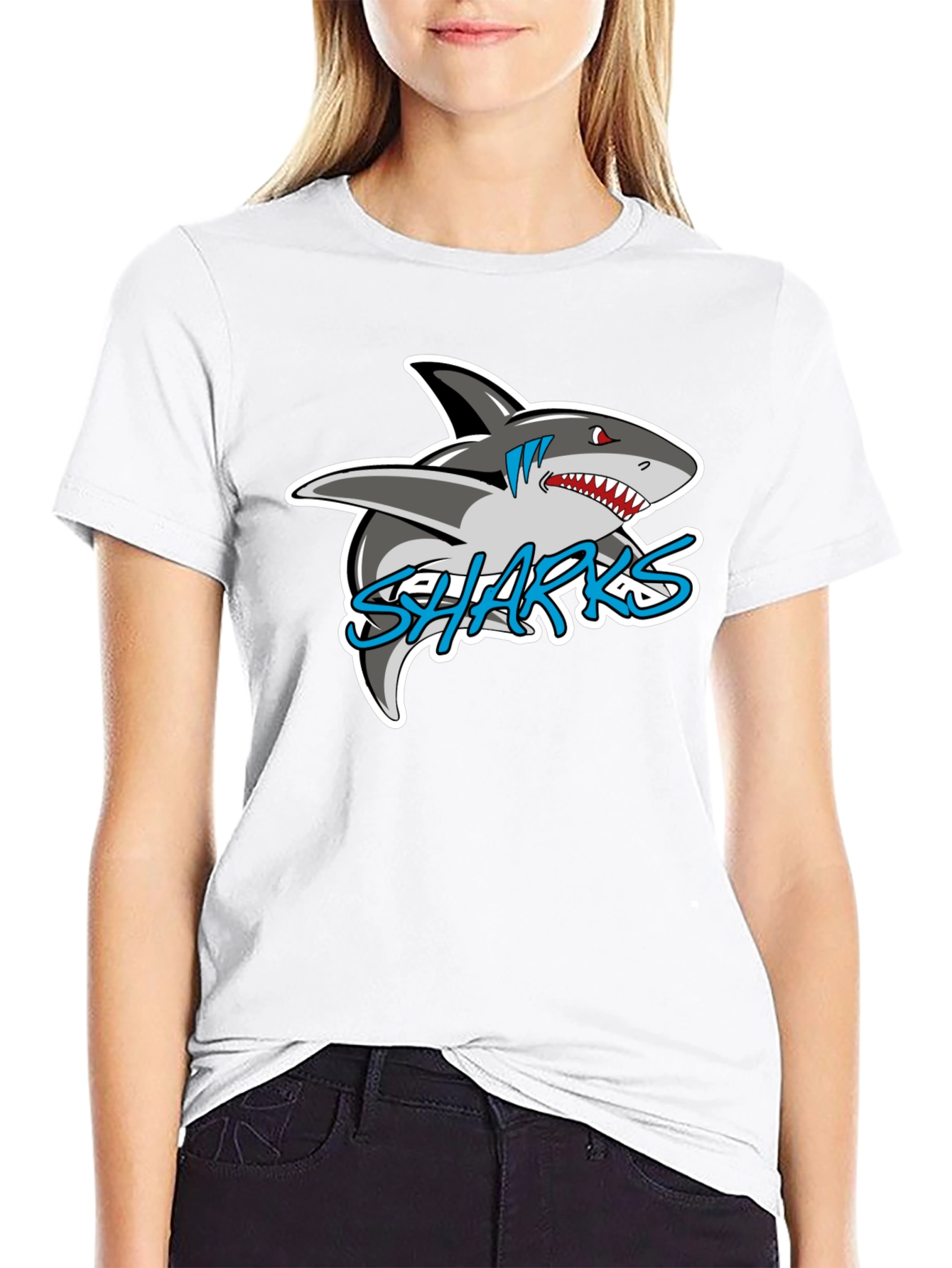 Black Sharks Graphic T-Shirt