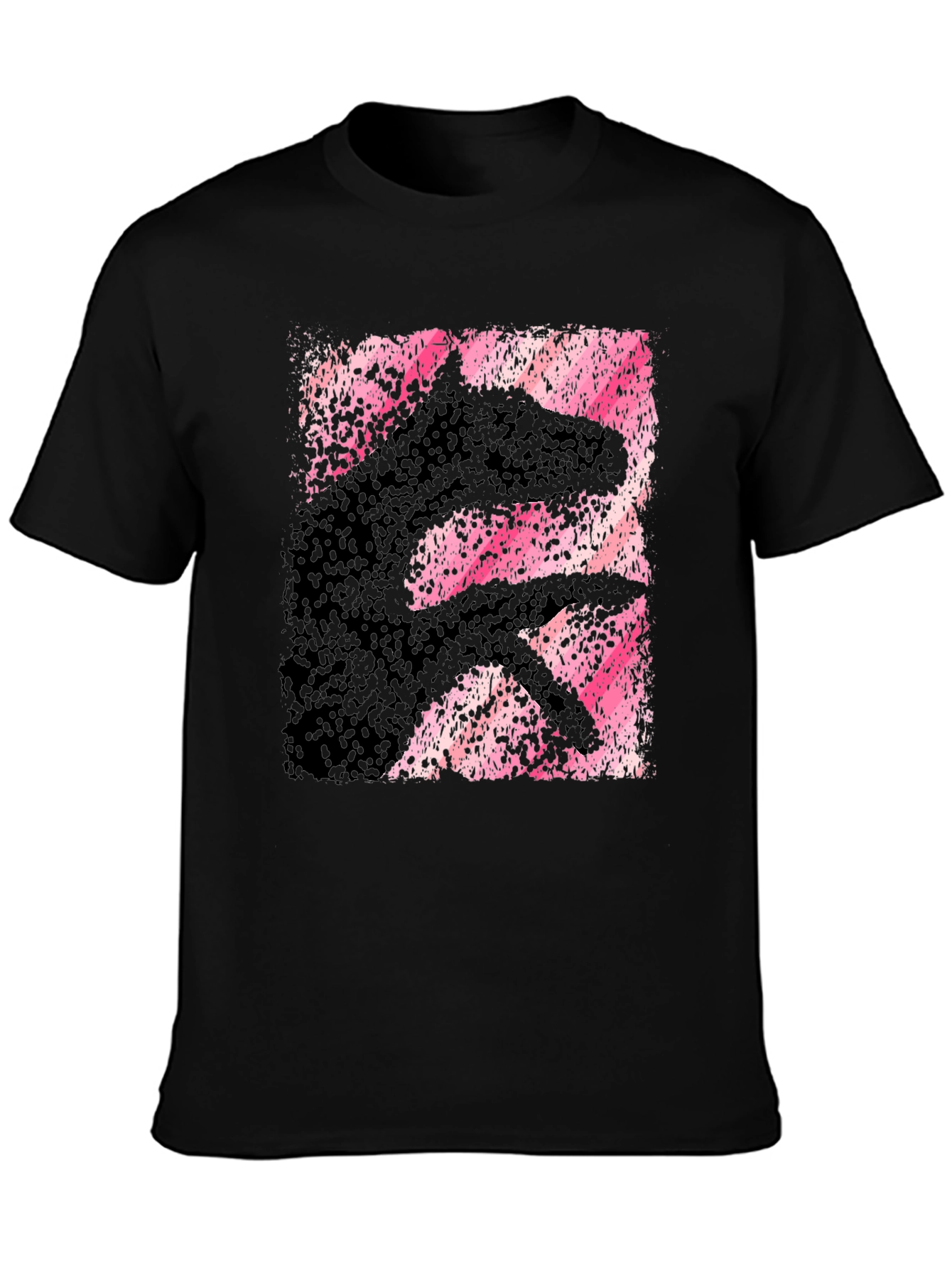 Abstract Hand Shadow Animal Graphic T-Shirt