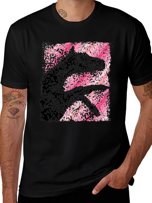 Abstract Hand Shadow Animal Graphic T-Shirt