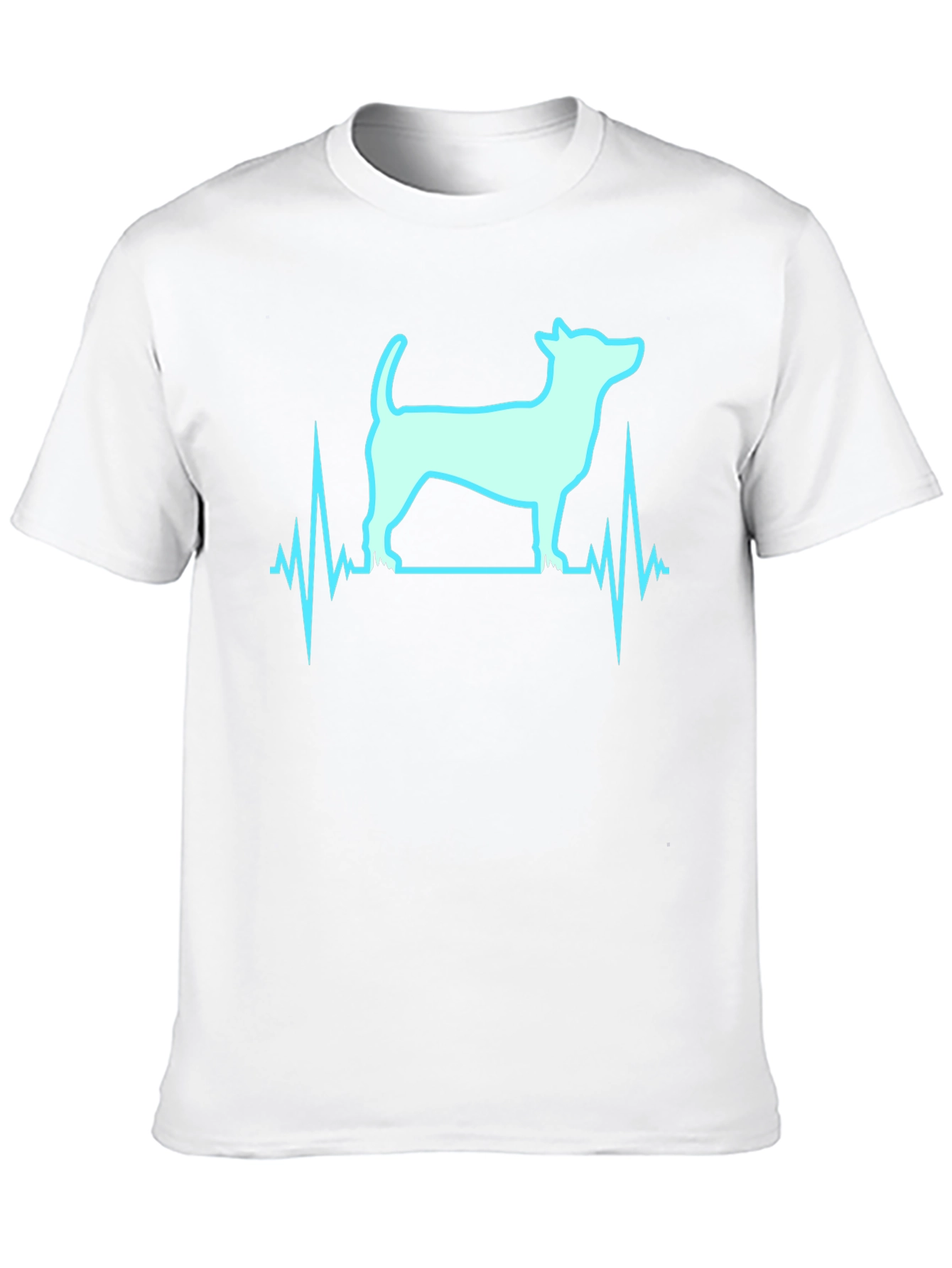 Dog Heartbeat Graphic Print T-Shirt