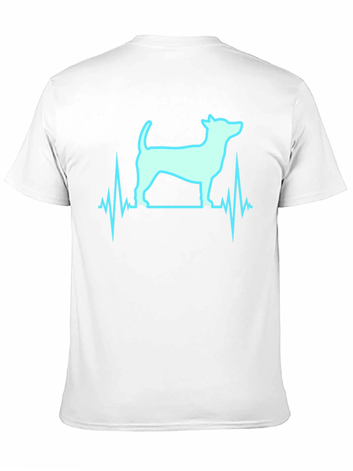 Dog Heartbeat Graphic Print T-Shirt