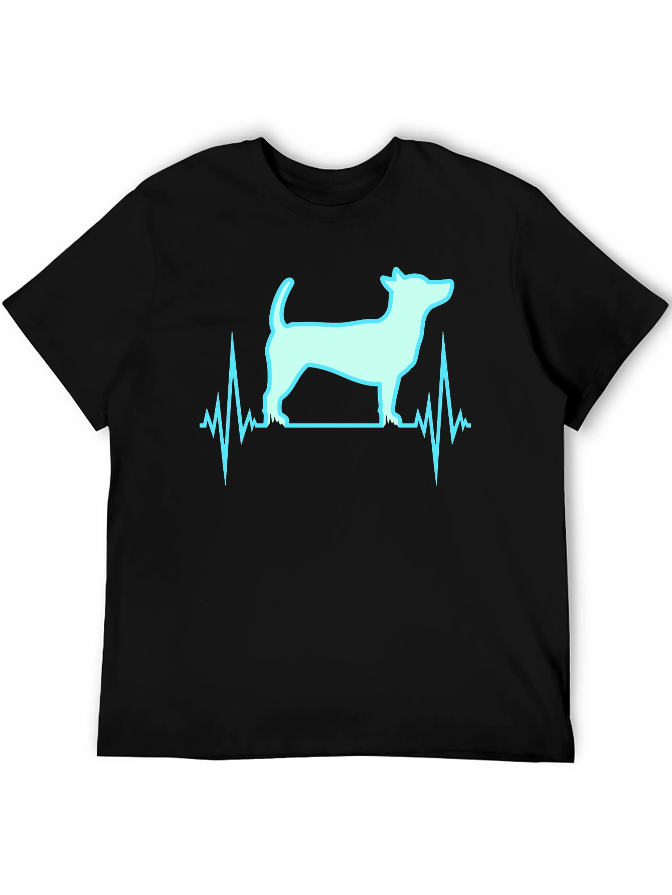 Dog Heartbeat Graphic Print T-Shirt