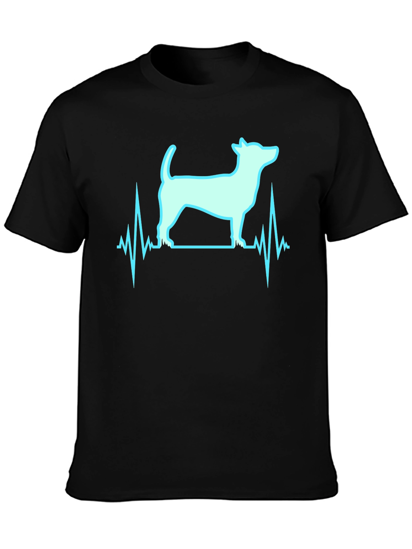 Dog Heartbeat Graphic Print T-Shirt