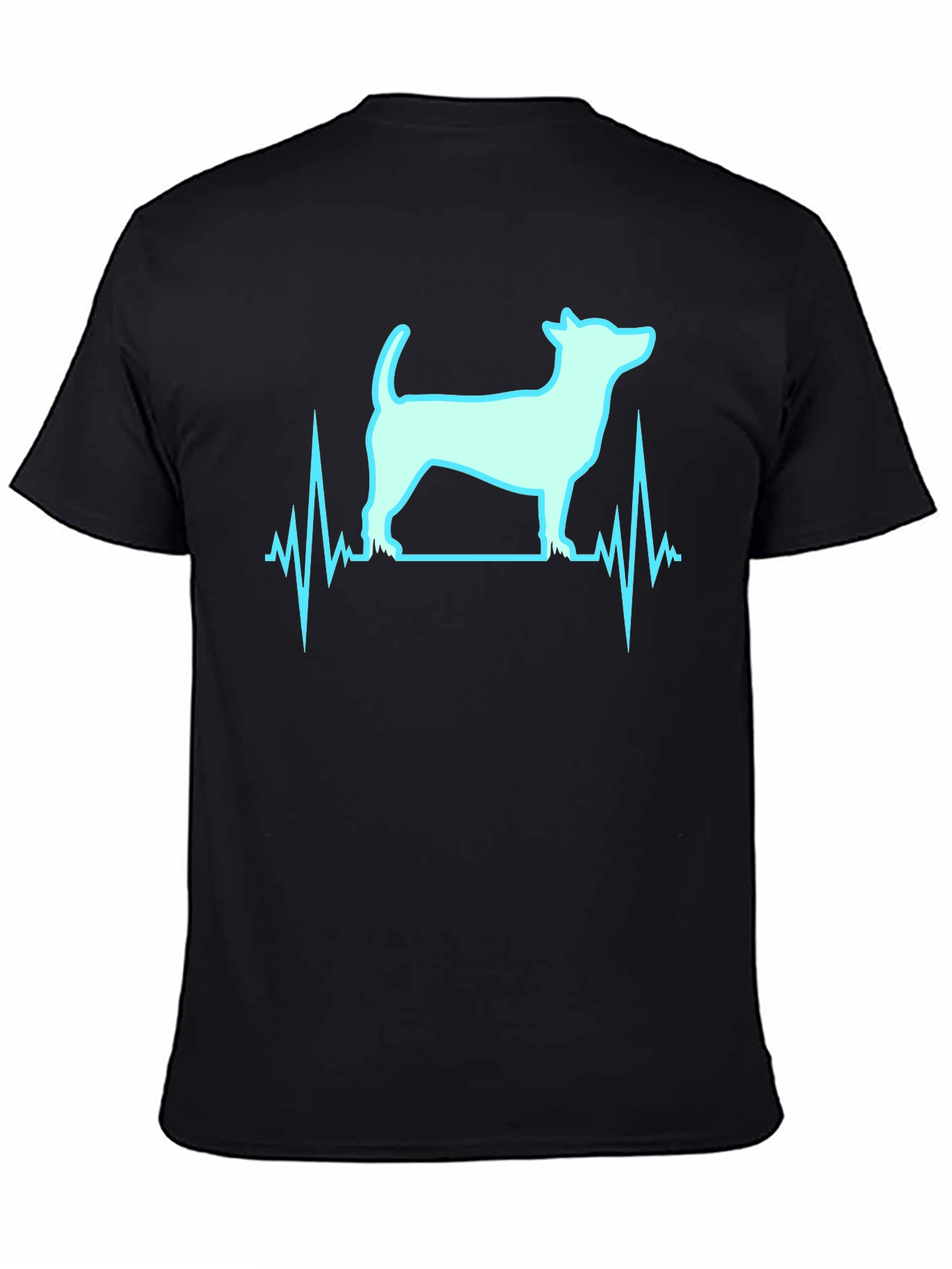 Dog Heartbeat Graphic Print T-Shirt