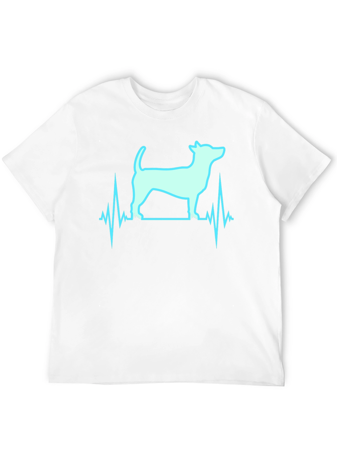 Dog Heartbeat Graphic Print T-Shirt