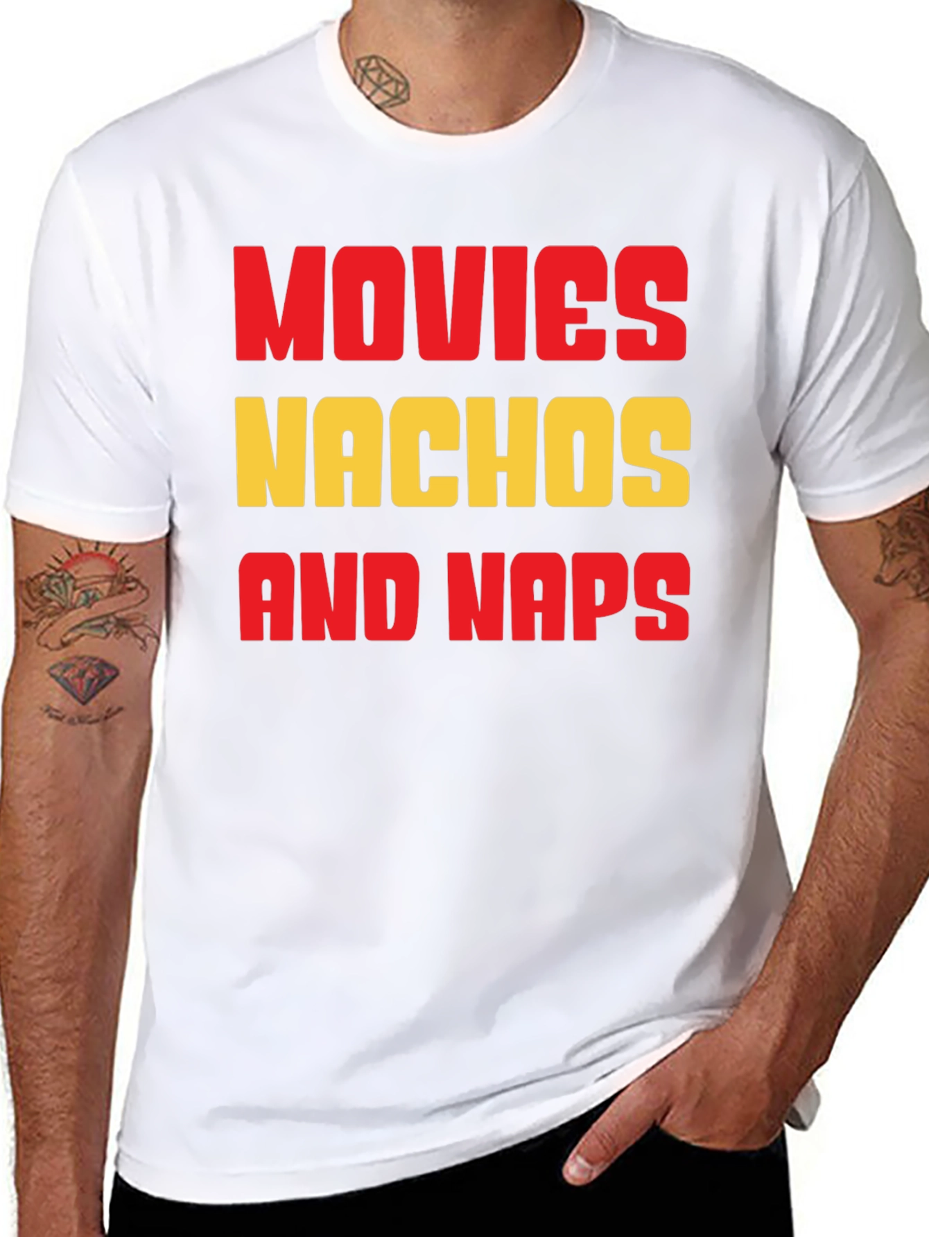 Movies Nachos and Naps Graphic T-Shirt