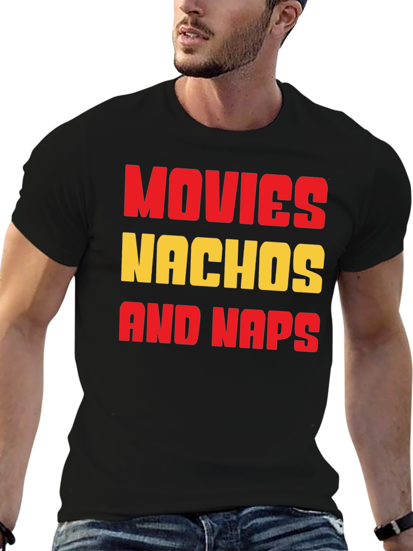Movies Nachos and Naps Graphic T-Shirt