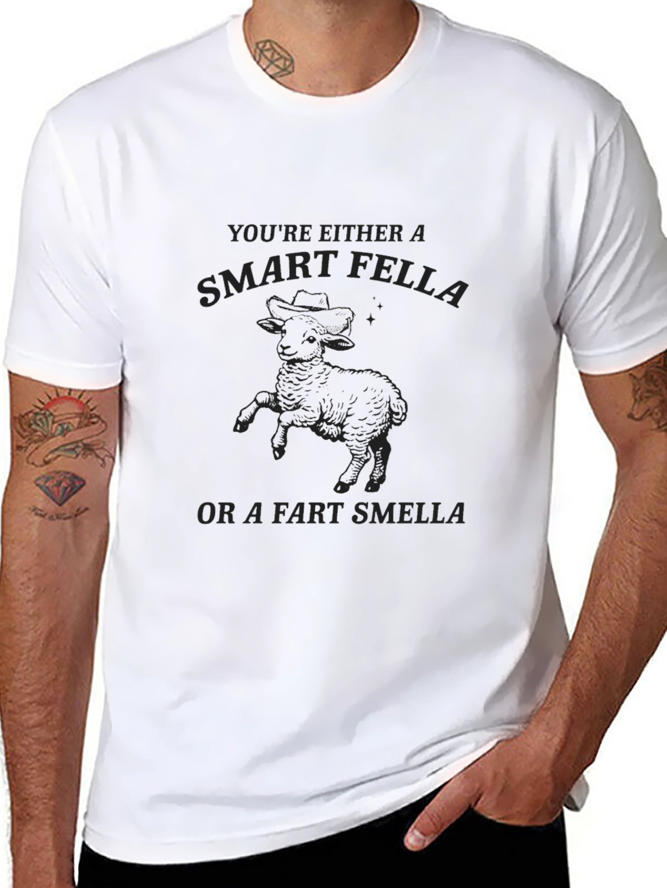 Smart Fella T-Shirt - Black Graphic Tee