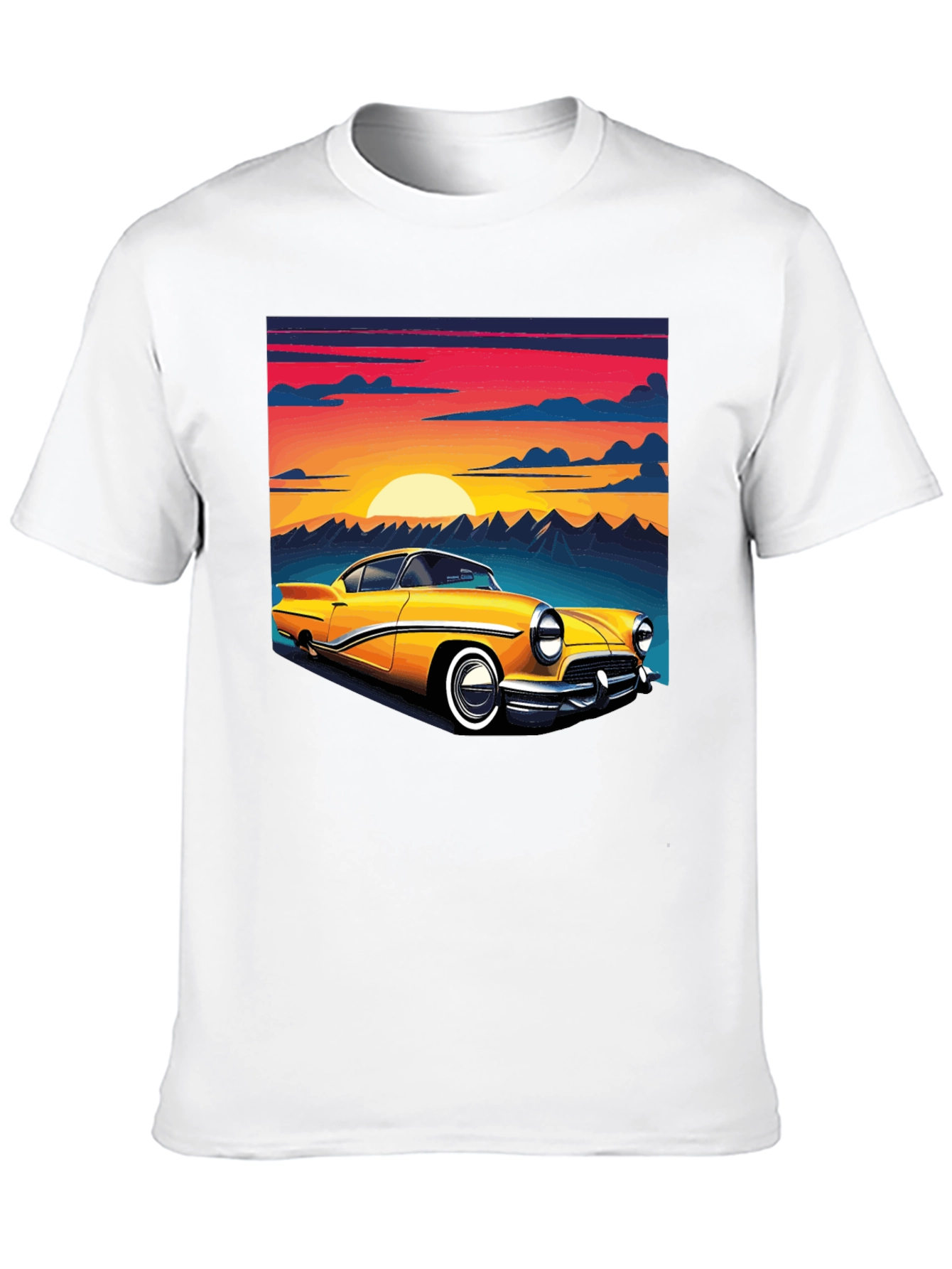 Retro Car Graphic Tee - Black