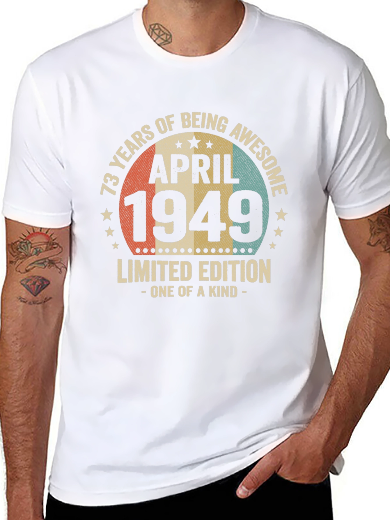 73 Years Awesome April 1949 Limited Edition T-Shirt