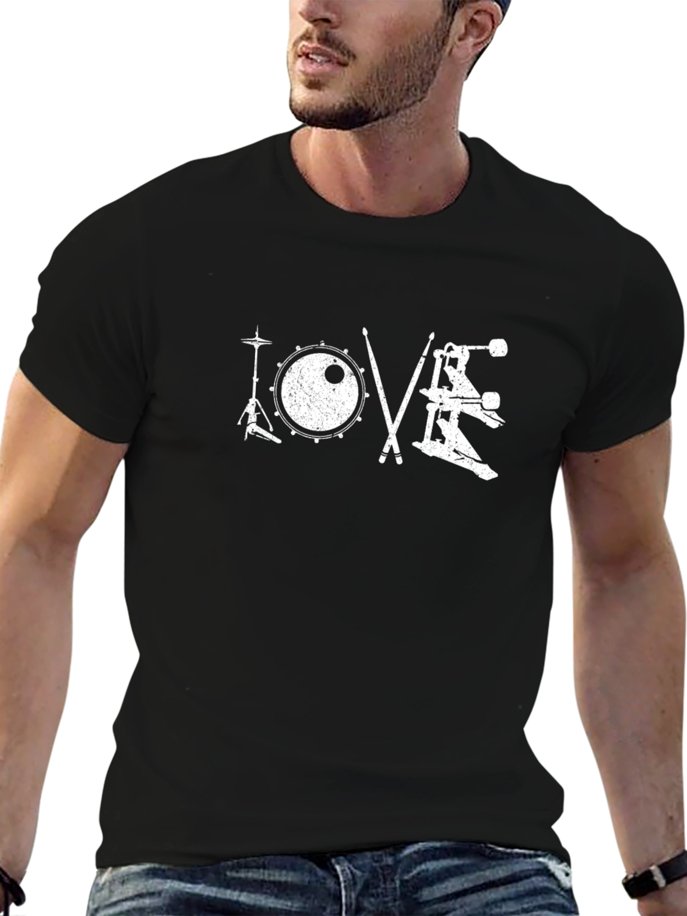 Drummers Love T-Shirt - Music Lover Tee