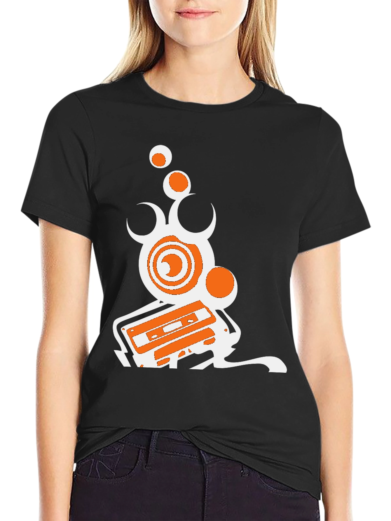 Retro Music T-Shirt - Black Graphic Tee
