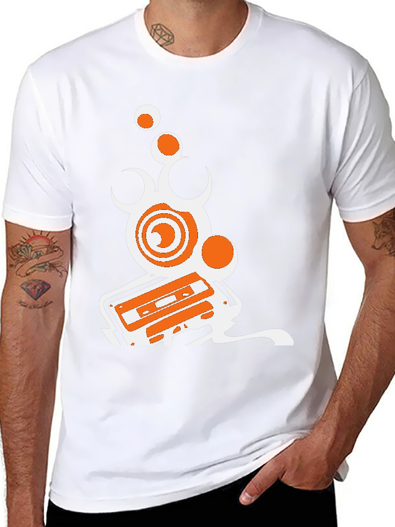 Retro Music T-Shirt - Black Graphic Tee