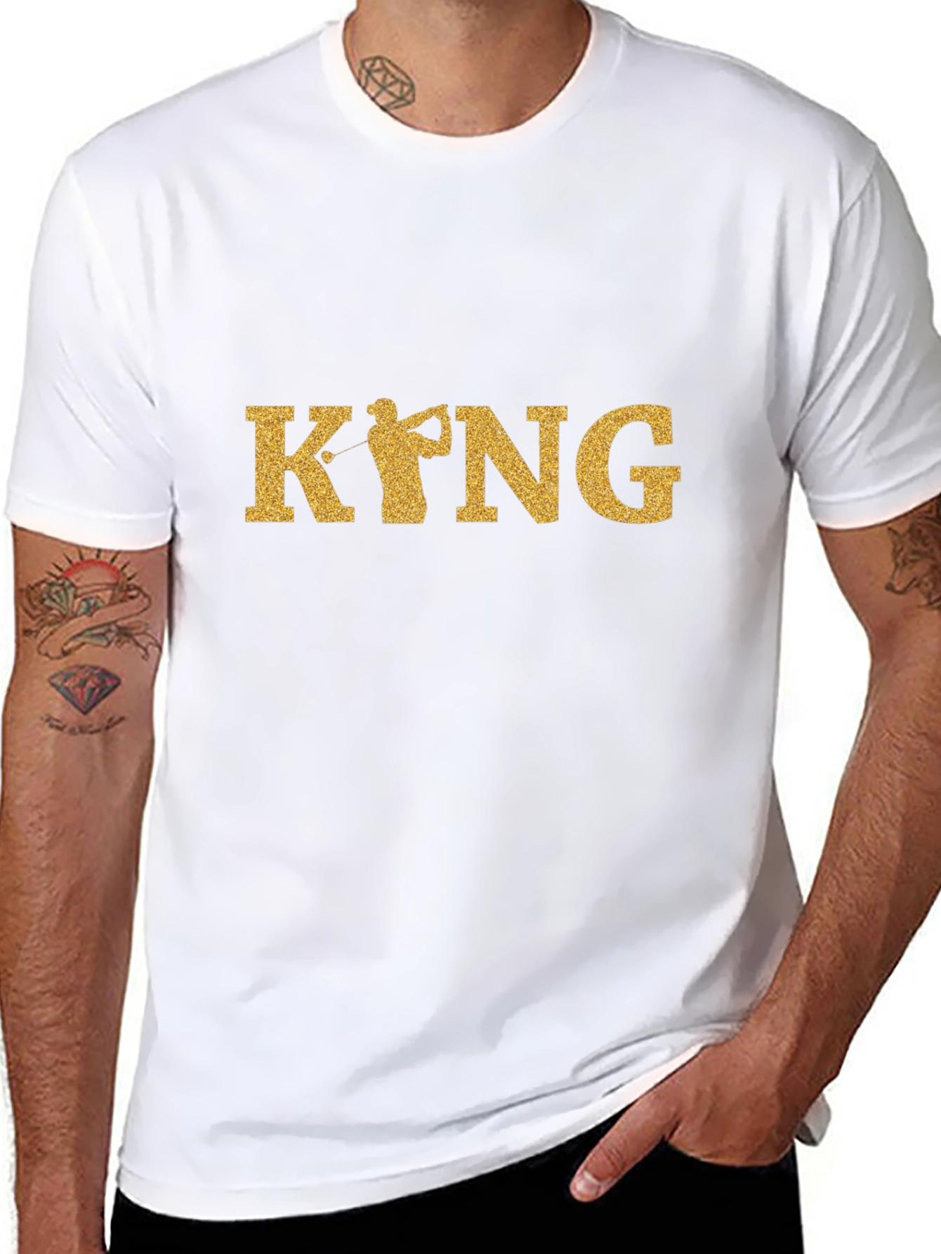 Golf King Black Graphic Tee