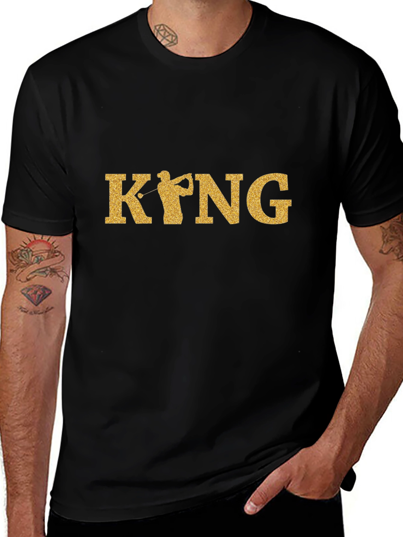 Golf King Black Graphic Tee