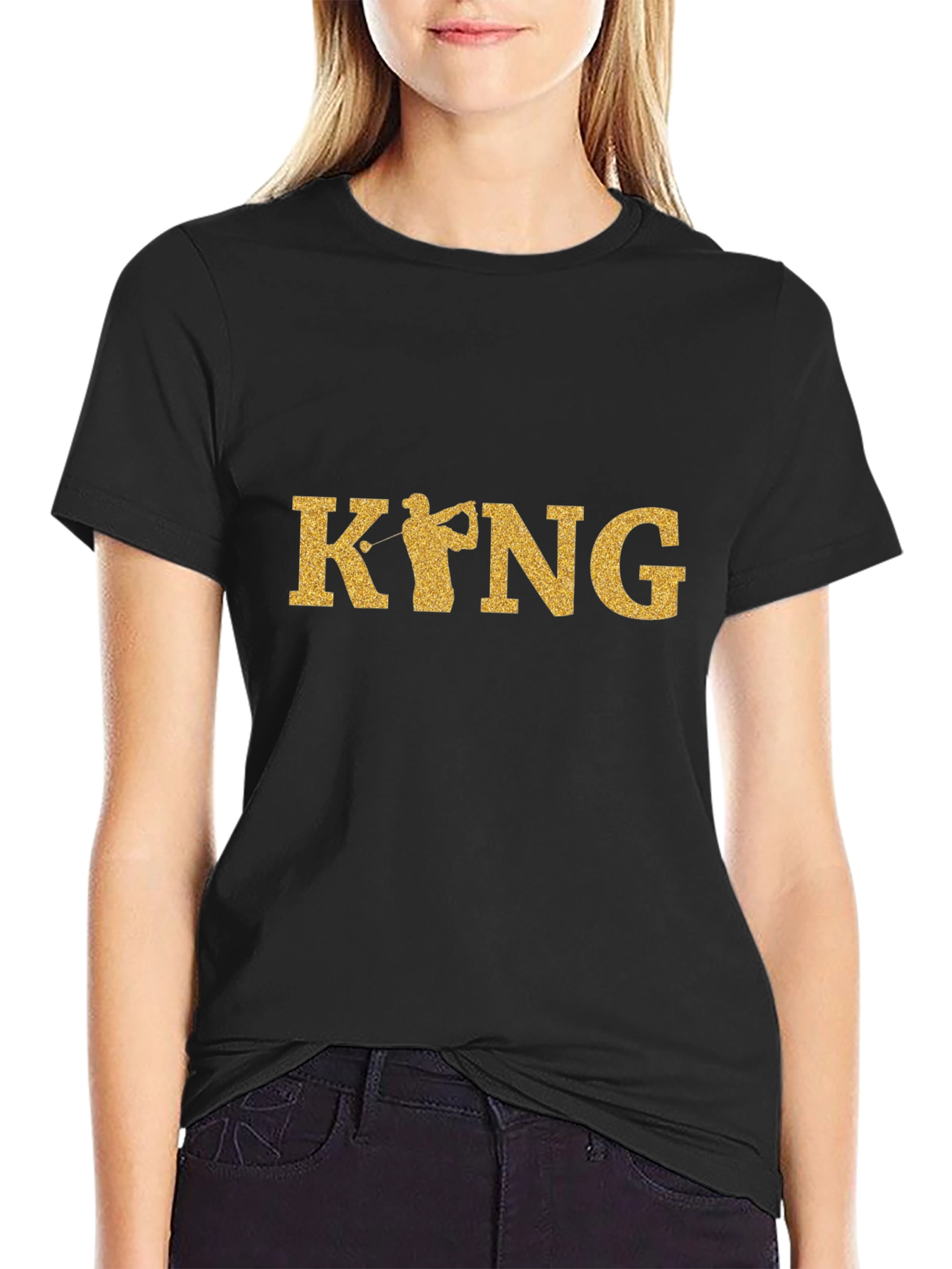 Golf King Black Graphic Tee