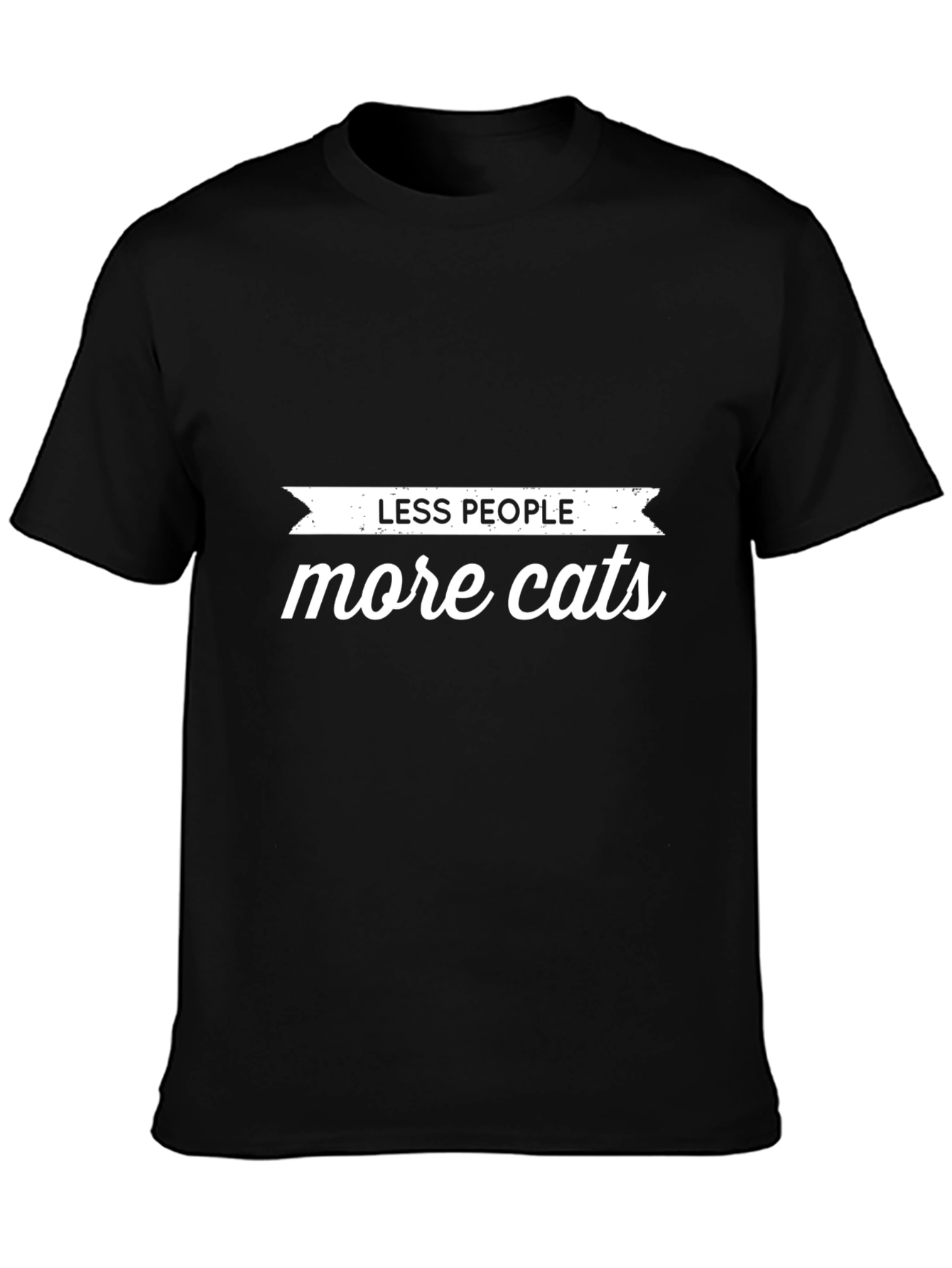 Less People More Cats Graphic T-Shirt