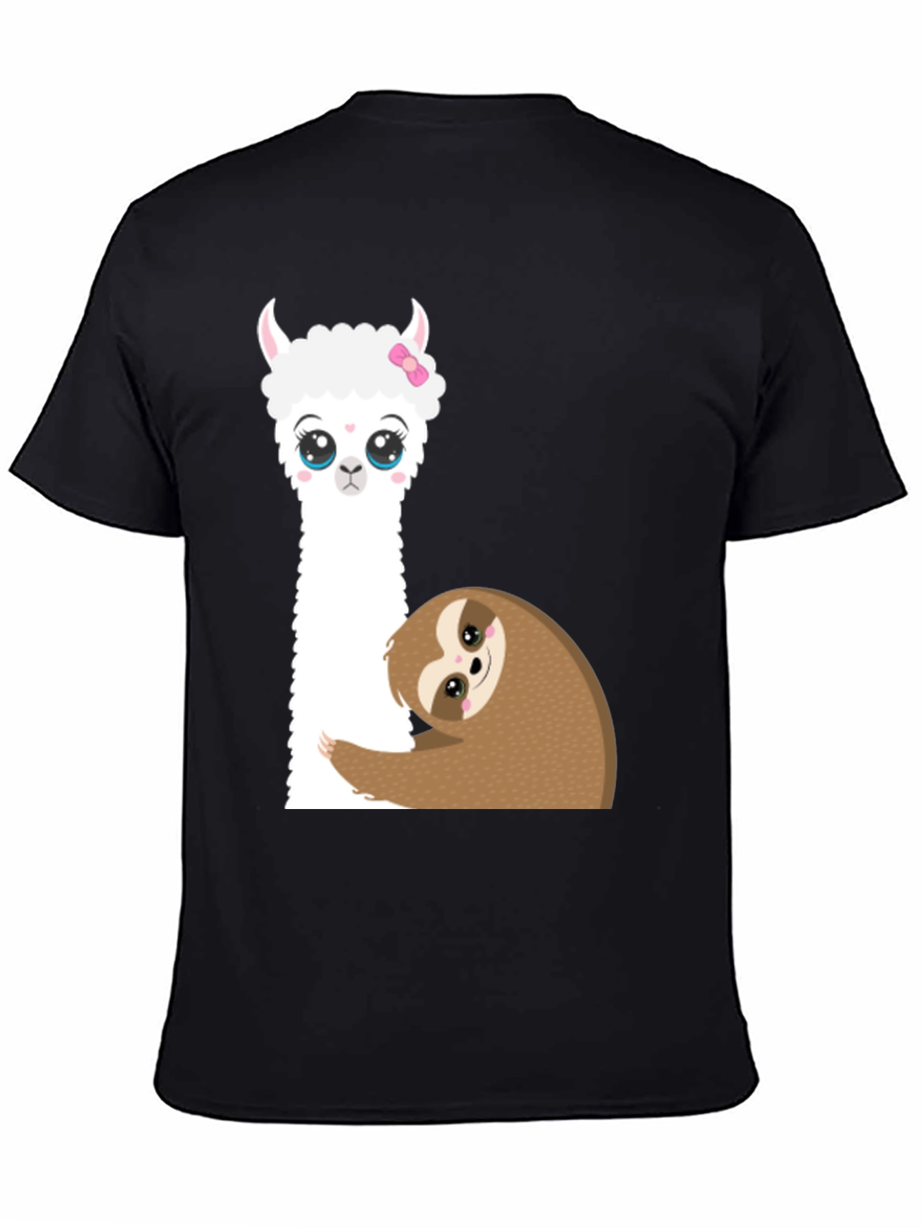 Cute Llama & Sloth Graphic T-Shirt