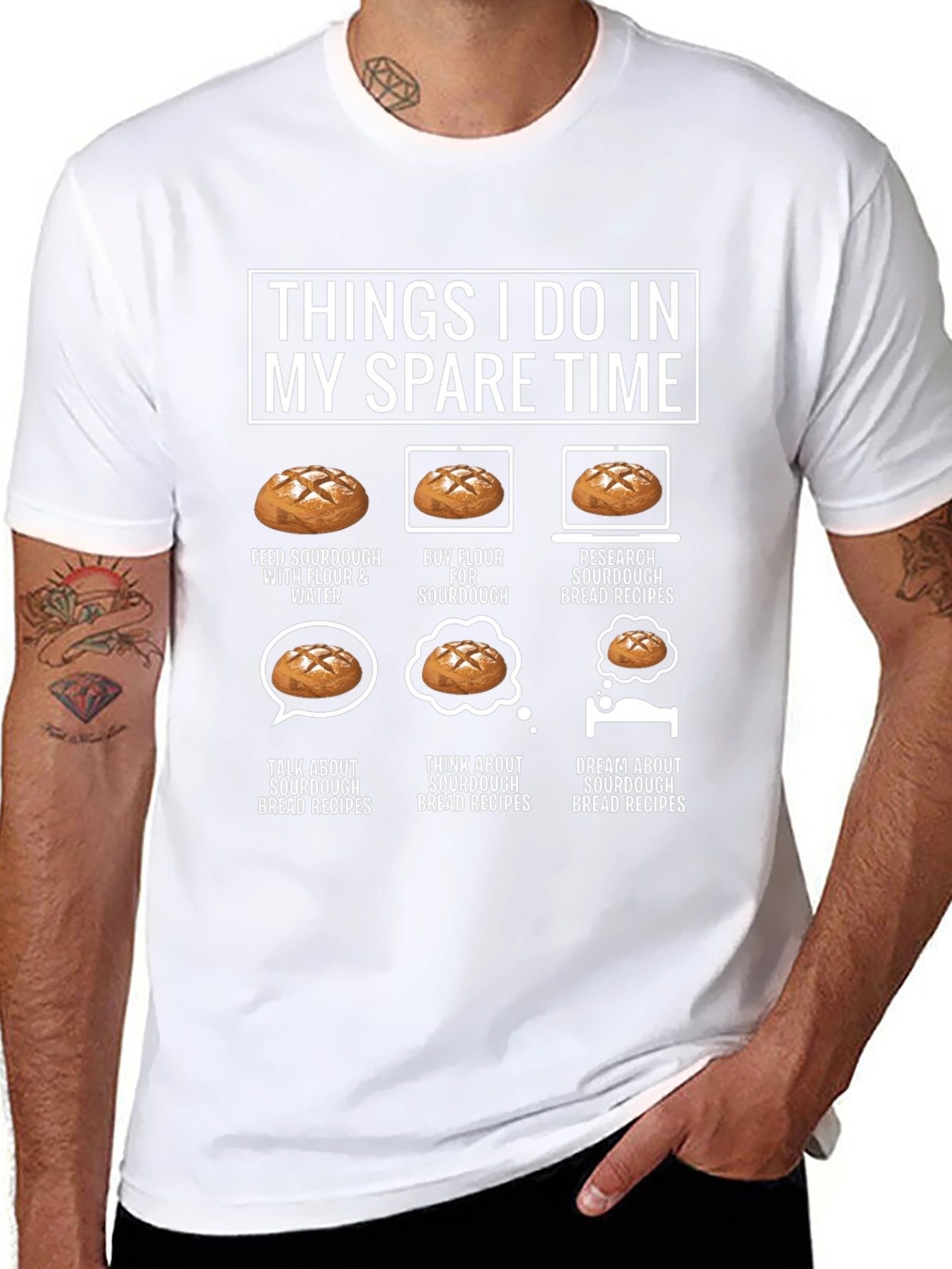 Sourdough Baker T-Shirt: Spare Time Bread Humor Tee