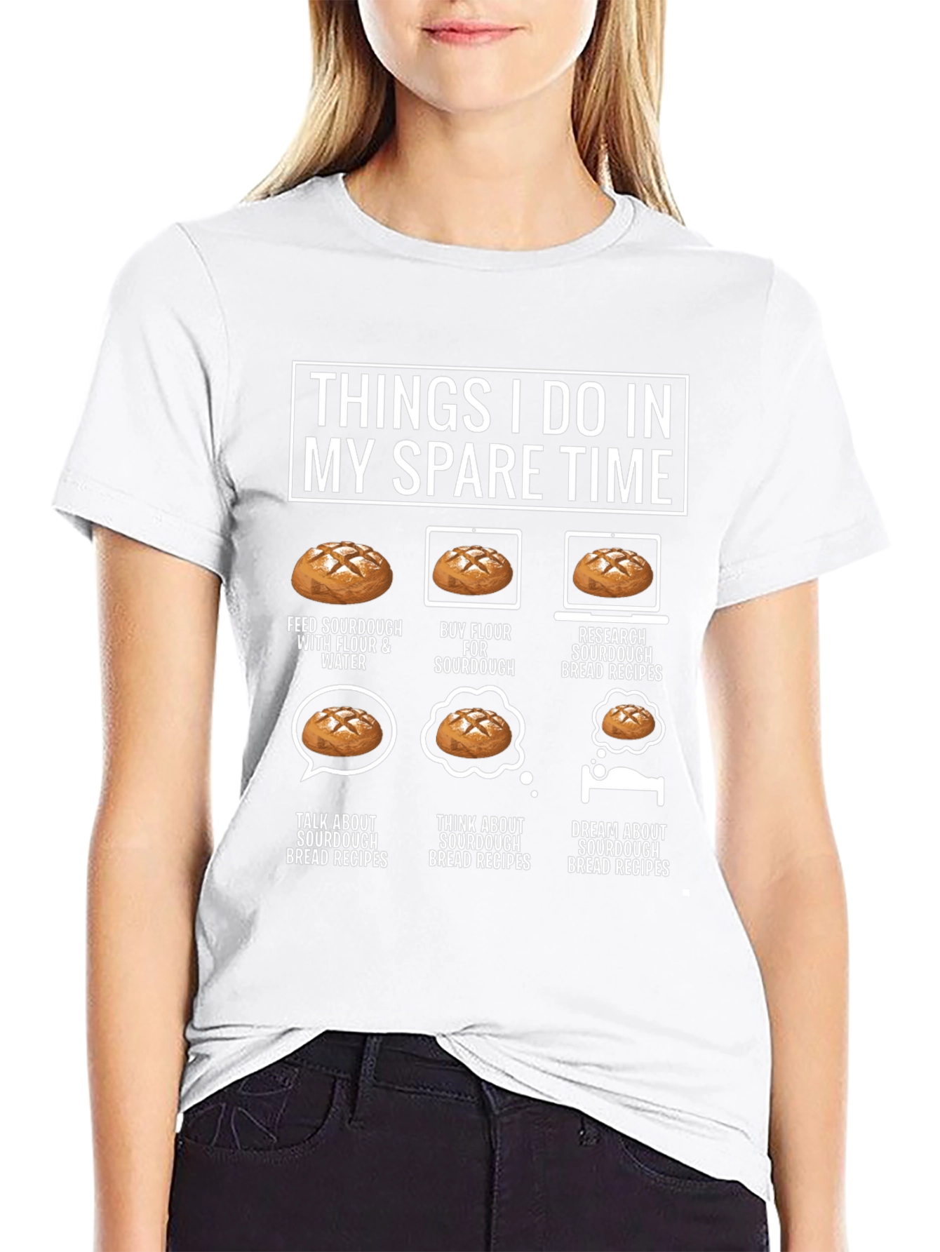 Sourdough Baker T-Shirt: Spare Time Bread Humor Tee
