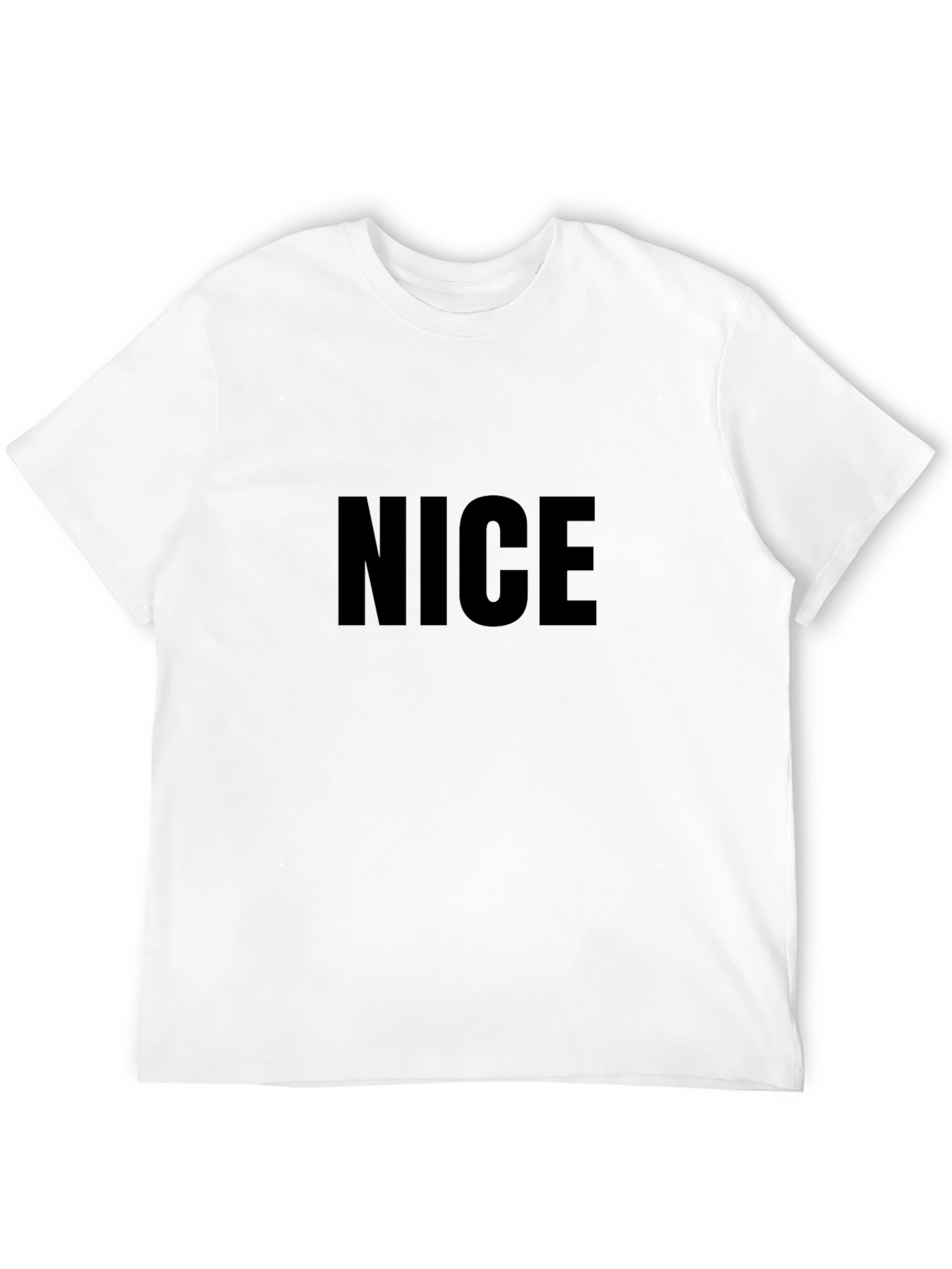 NICE Black Graphic Tee - Casual Comfort