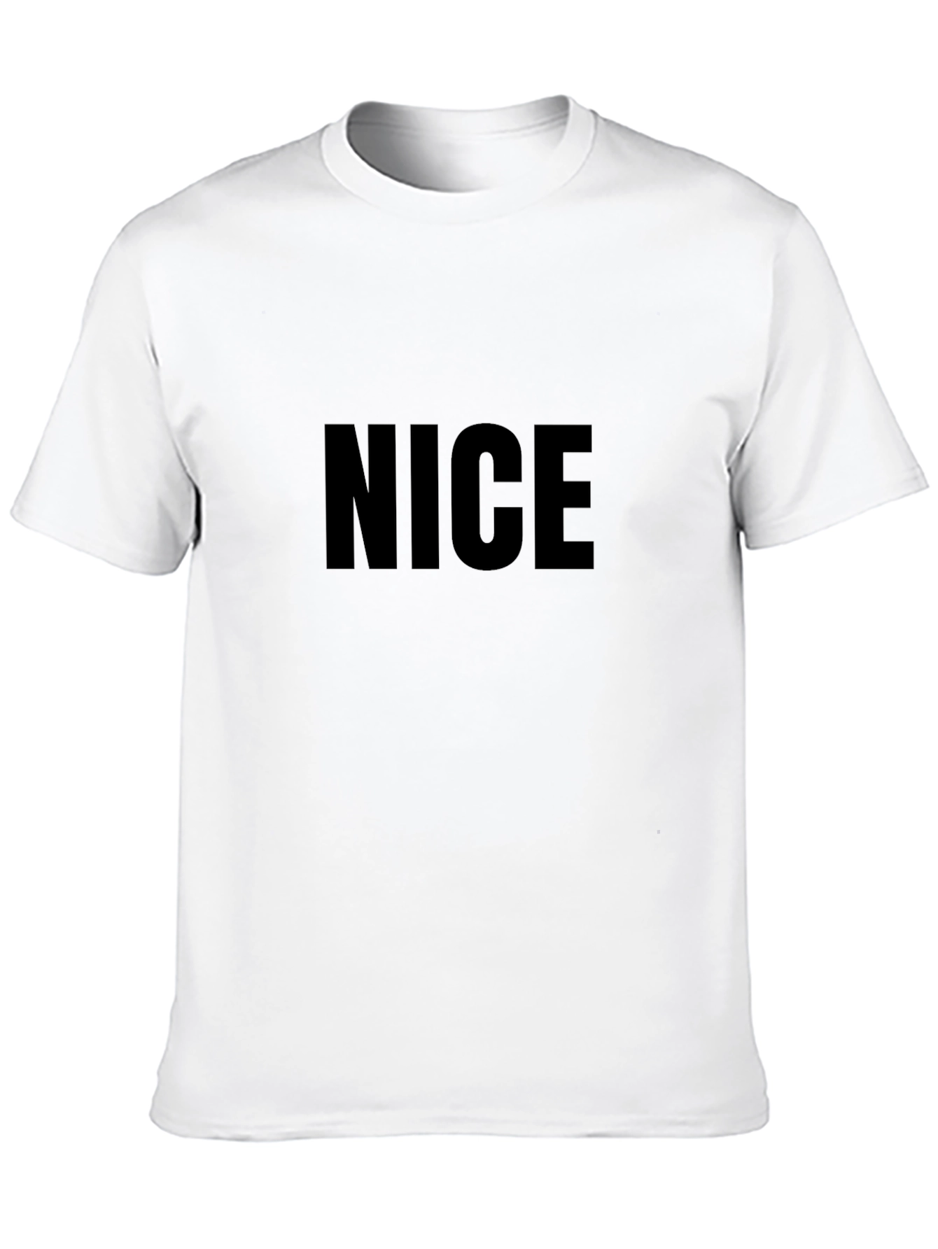 NICE Black Graphic Tee - Casual Comfort