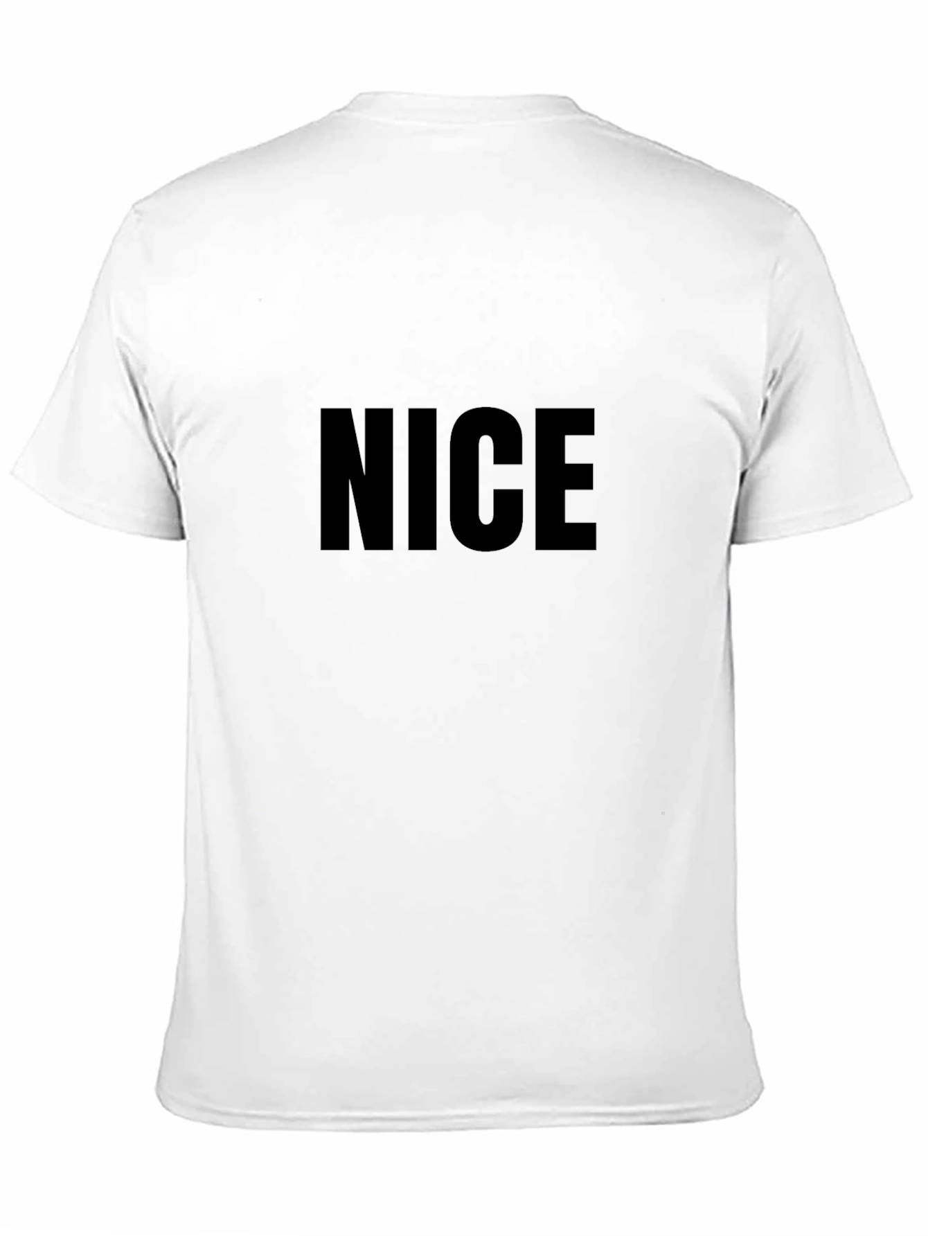 NICE Black Graphic Tee - Casual Comfort