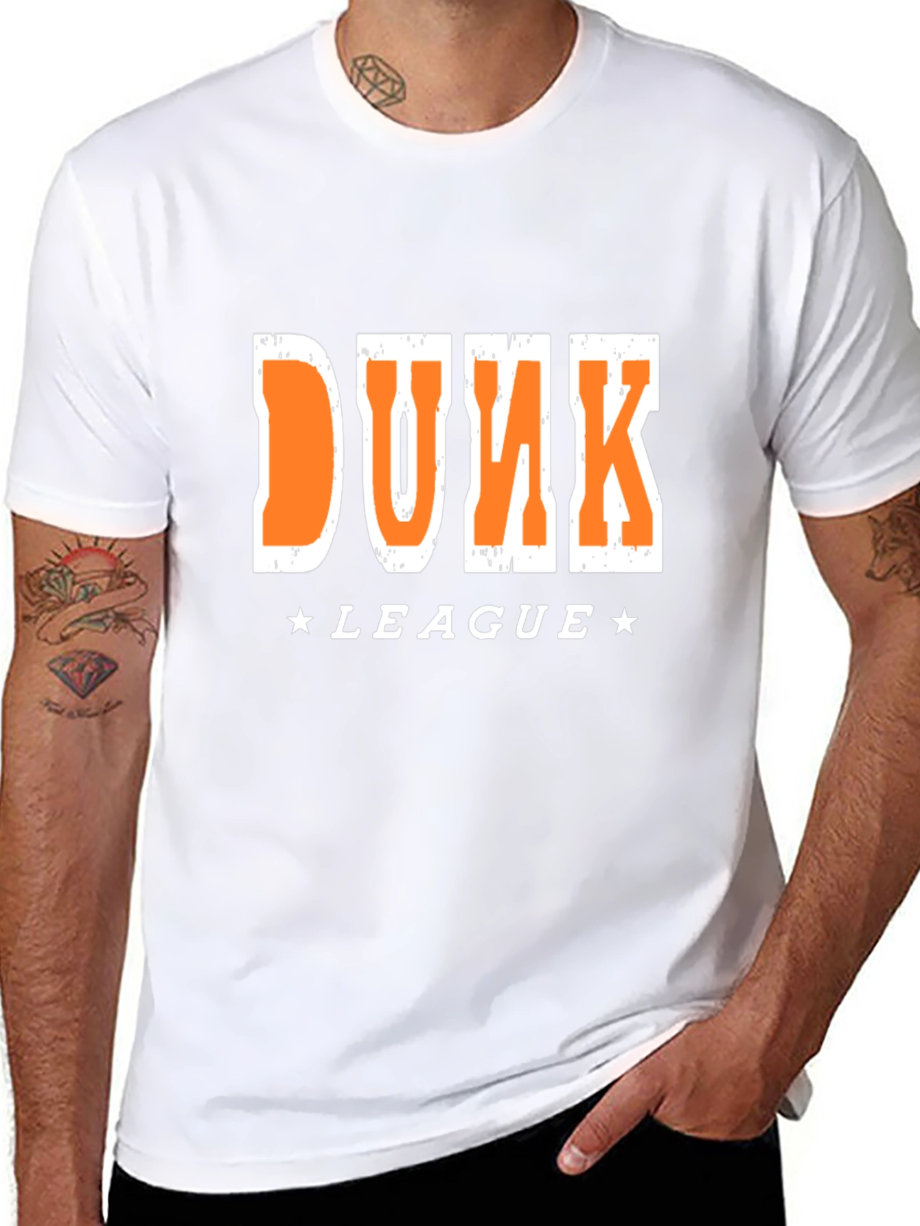 Dunk League Graphic T-Shirt - Black Cotton Tee