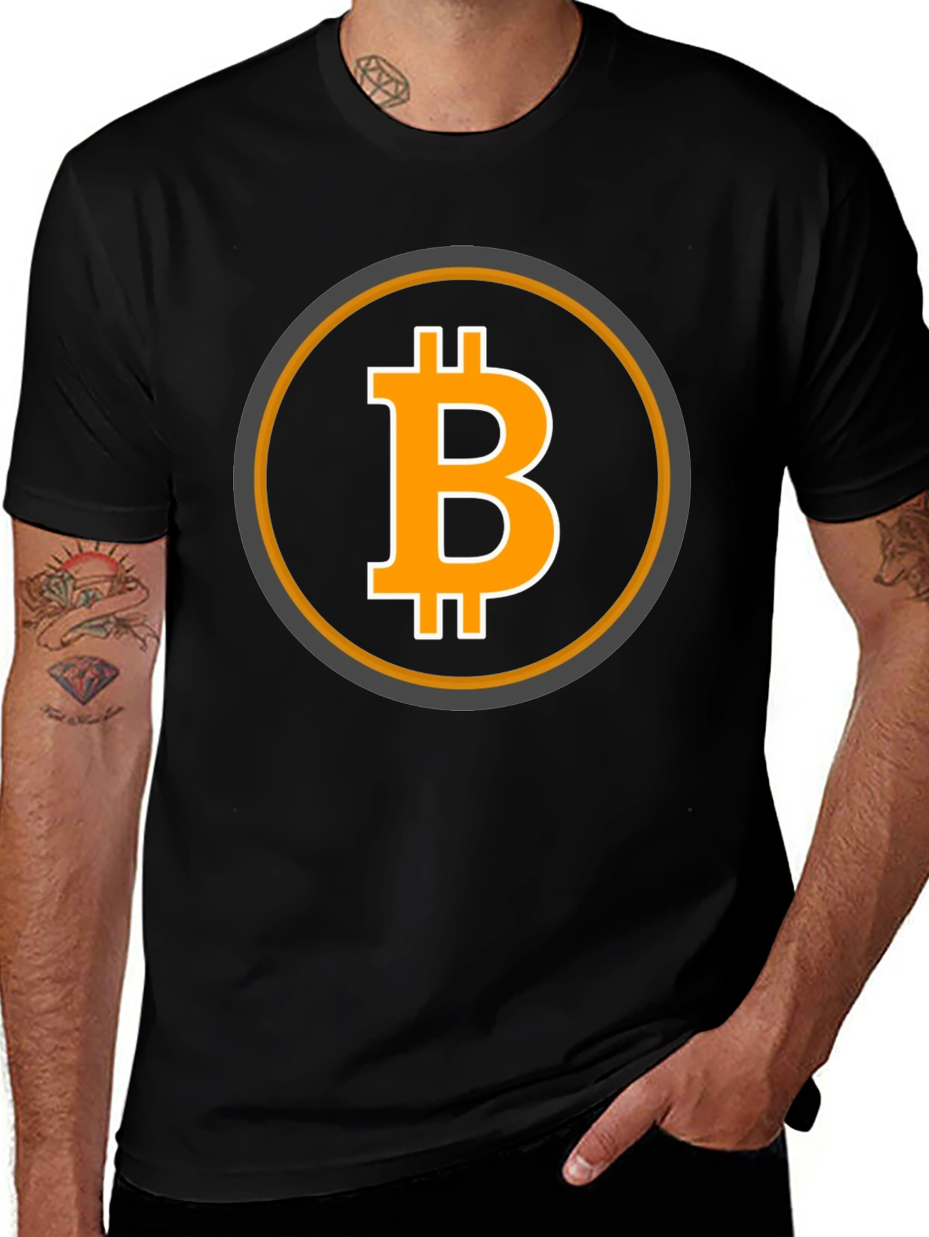 Bitcoin Logo Graphic Tee - Black
