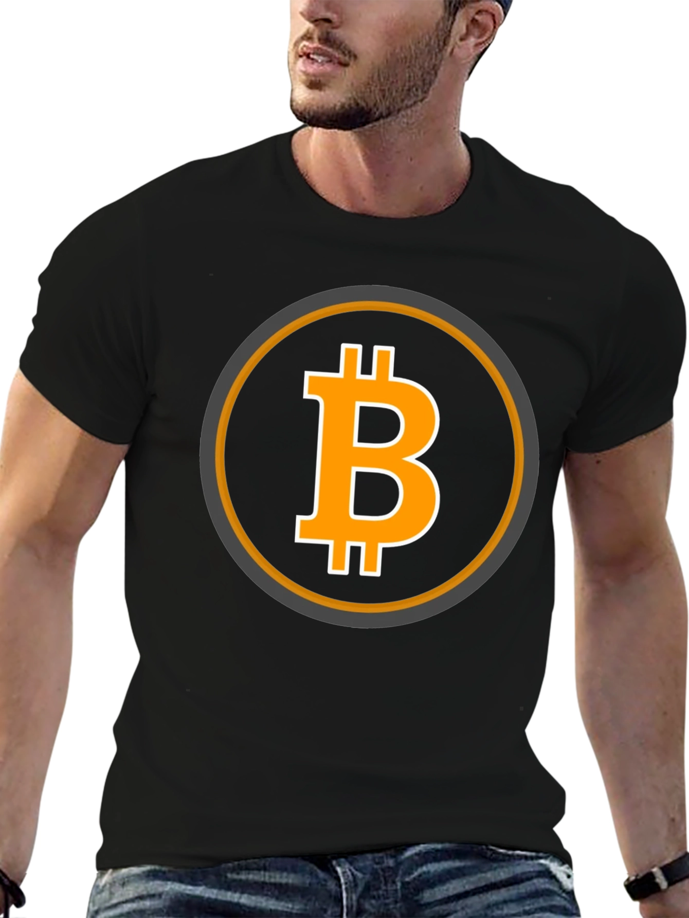 Bitcoin Logo Graphic Tee - Black