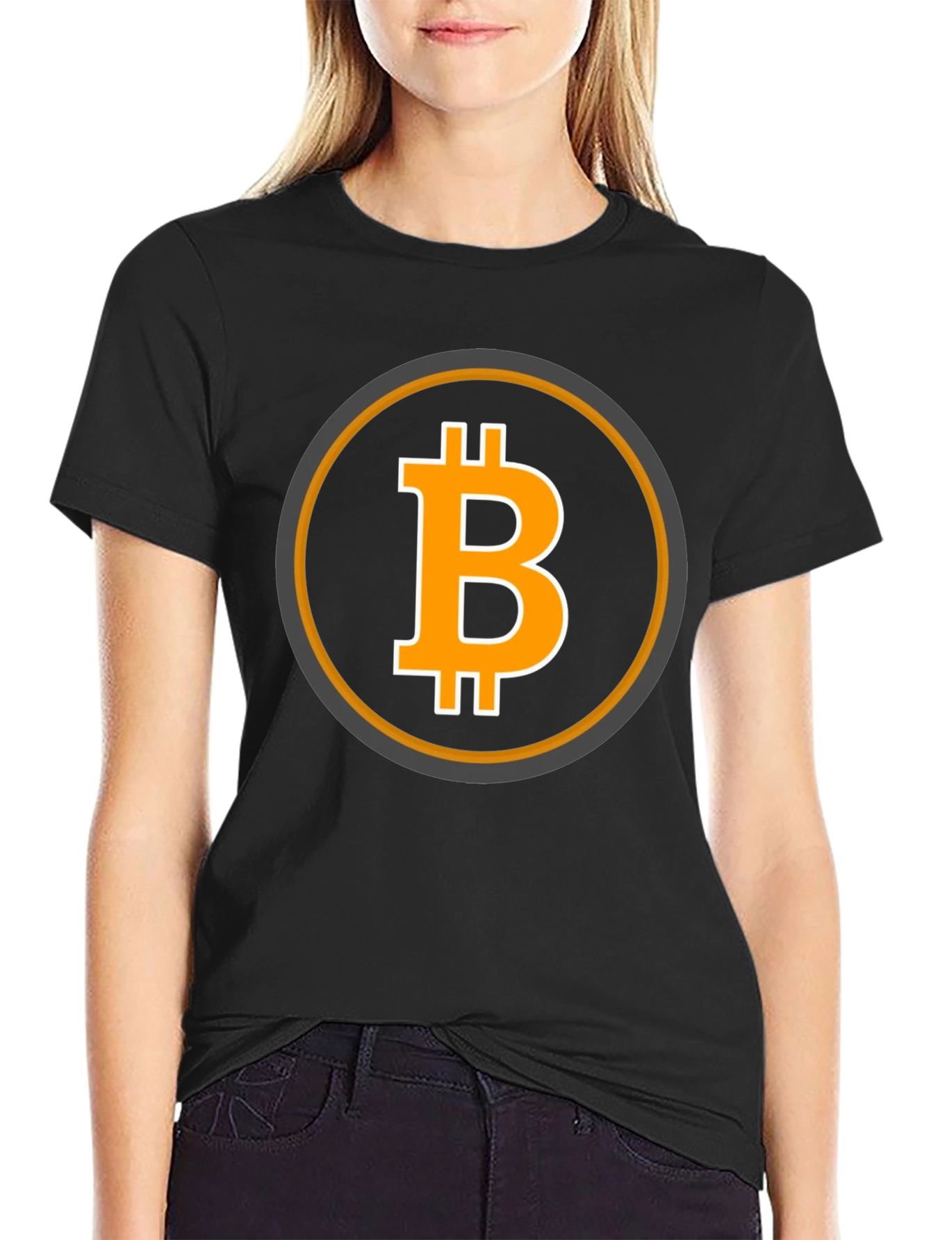 Bitcoin Logo Graphic Tee - Black