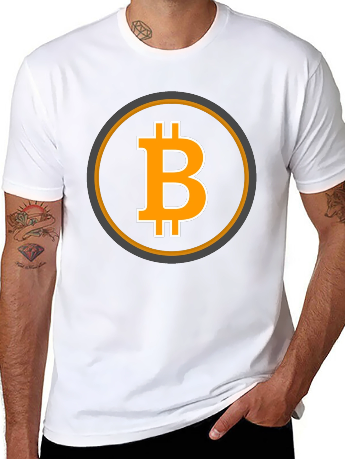 Bitcoin Logo Graphic Tee - Black