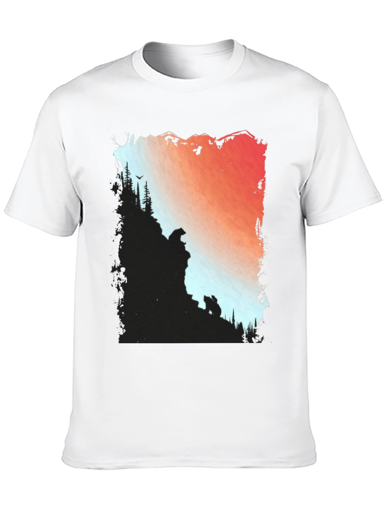 Mountain Bear Graphic Tee - Nature Inspired Design