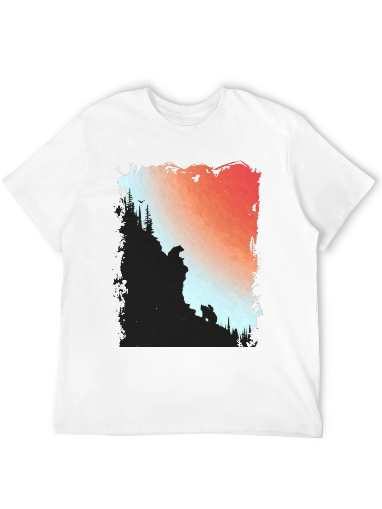 Mountain Bear Graphic Tee - Nature Inspired Design