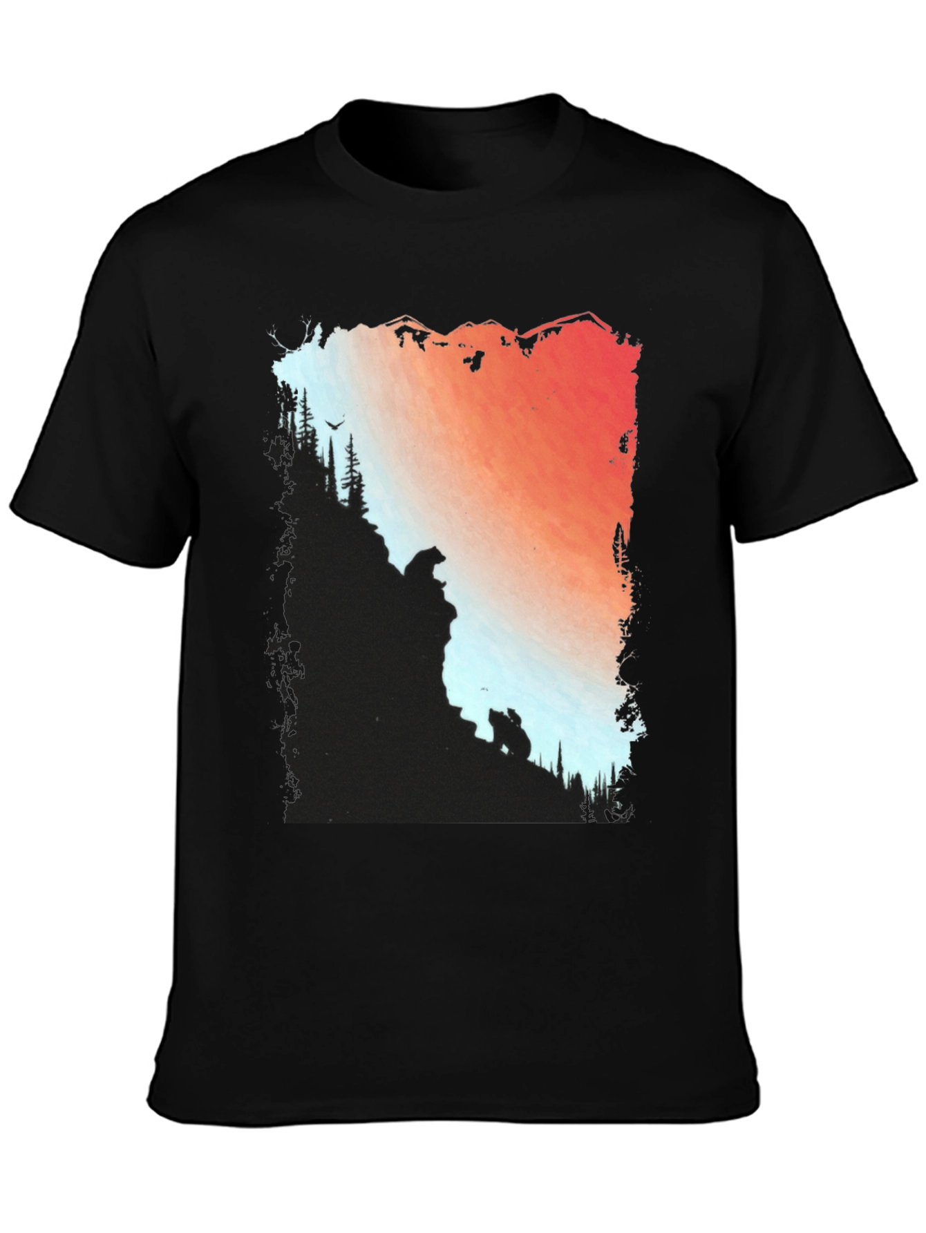 Mountain Bear Graphic Tee - Nature Inspired Design