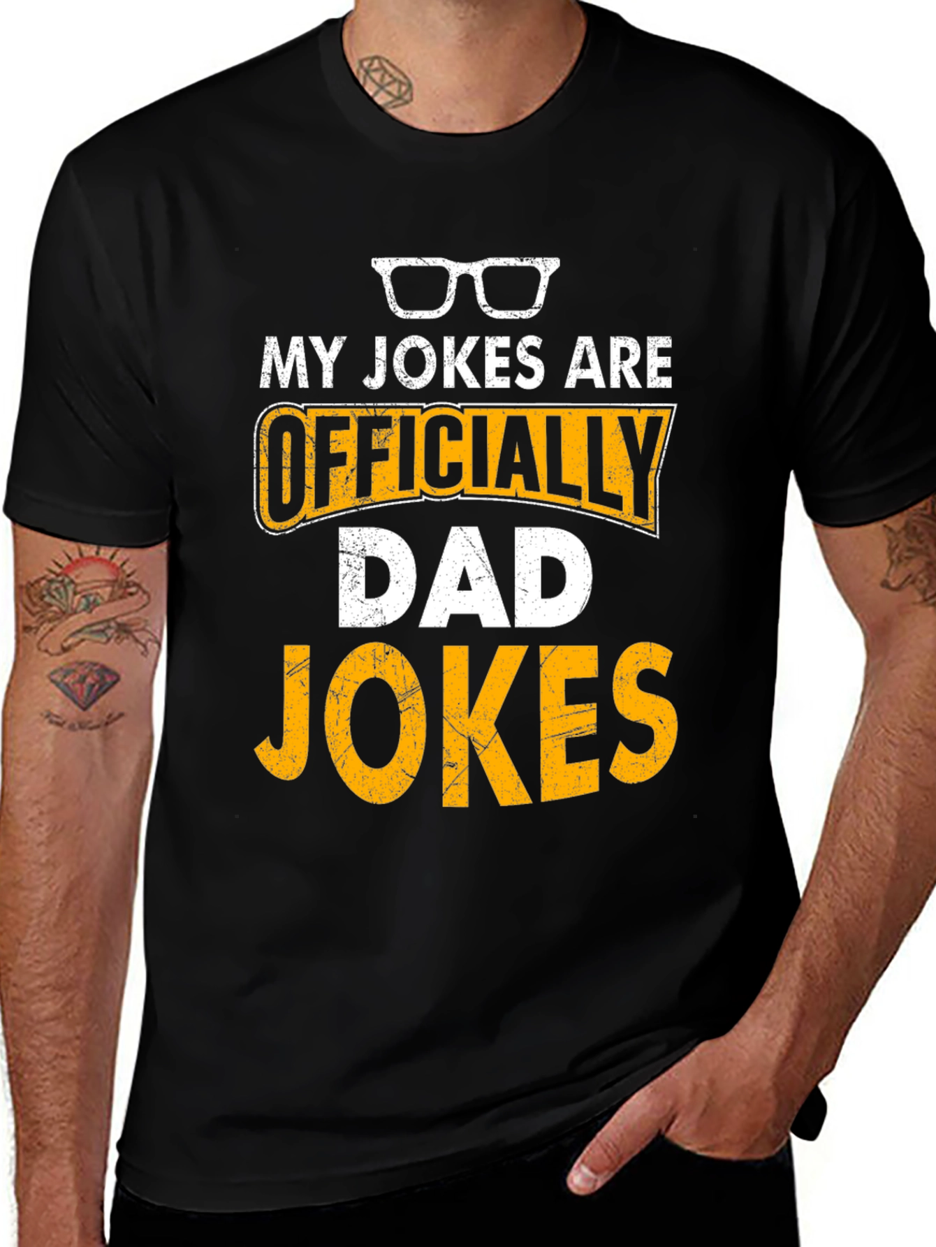 Officially Dad Jokes T-Shirt Funny Fathers Day Gift