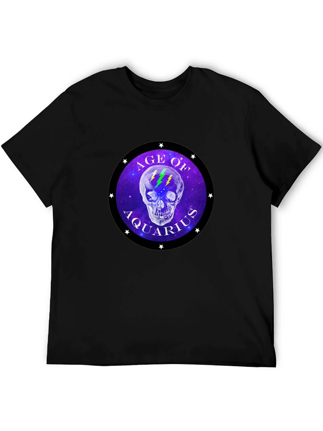 Age of Aquarius Skull Graphic T-Shirt