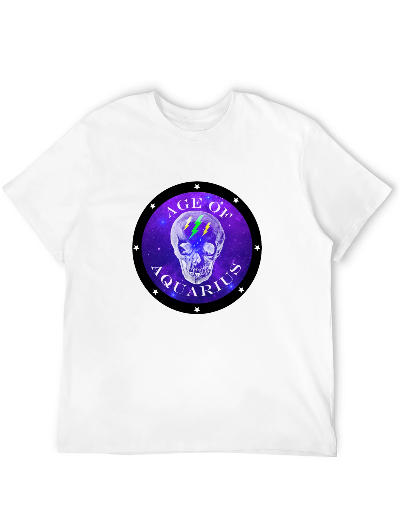 Age of Aquarius Skull Graphic T-Shirt